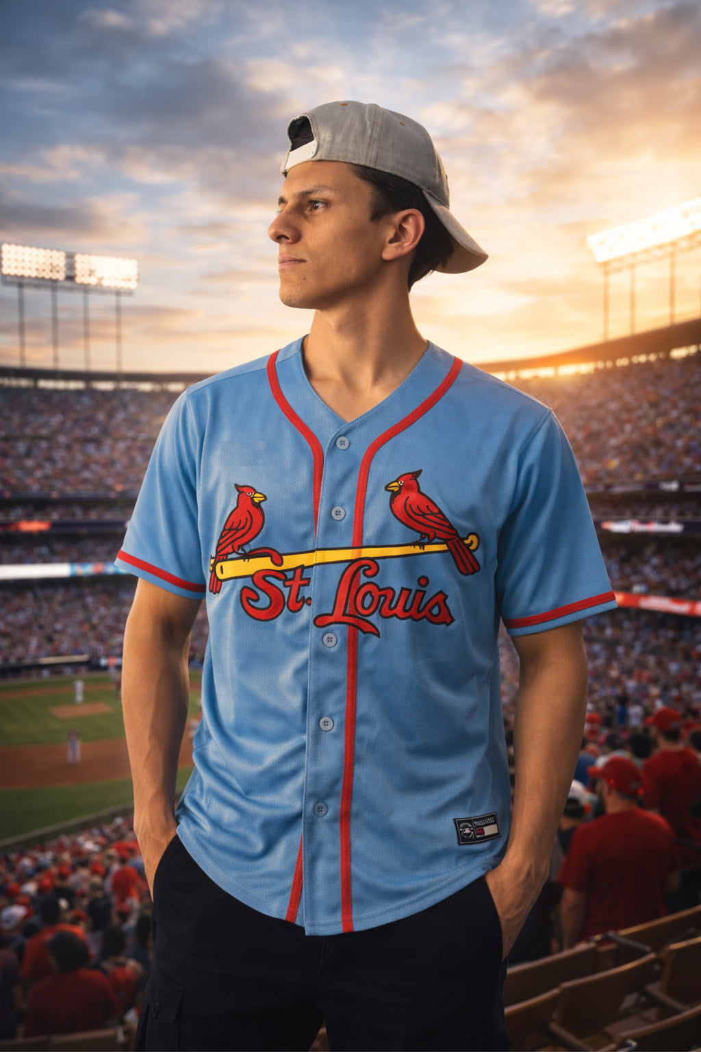 CAMISOLA JERSEY BASEBALL ST LOUIS CARDINALS NOLAN ARENADO #28 BORDADO