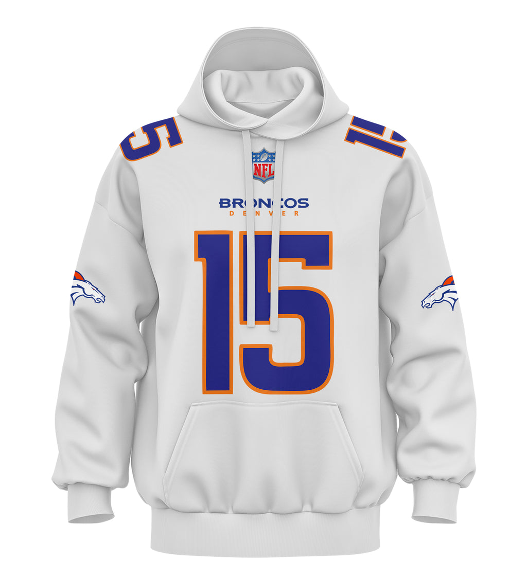 Hoodie Nik Bonitto #15 Denver Blanca