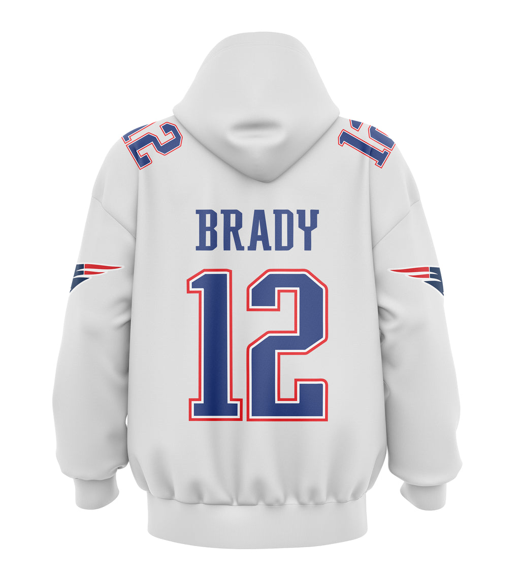 Hoodie T. BRADY GOAT #12 Blanca