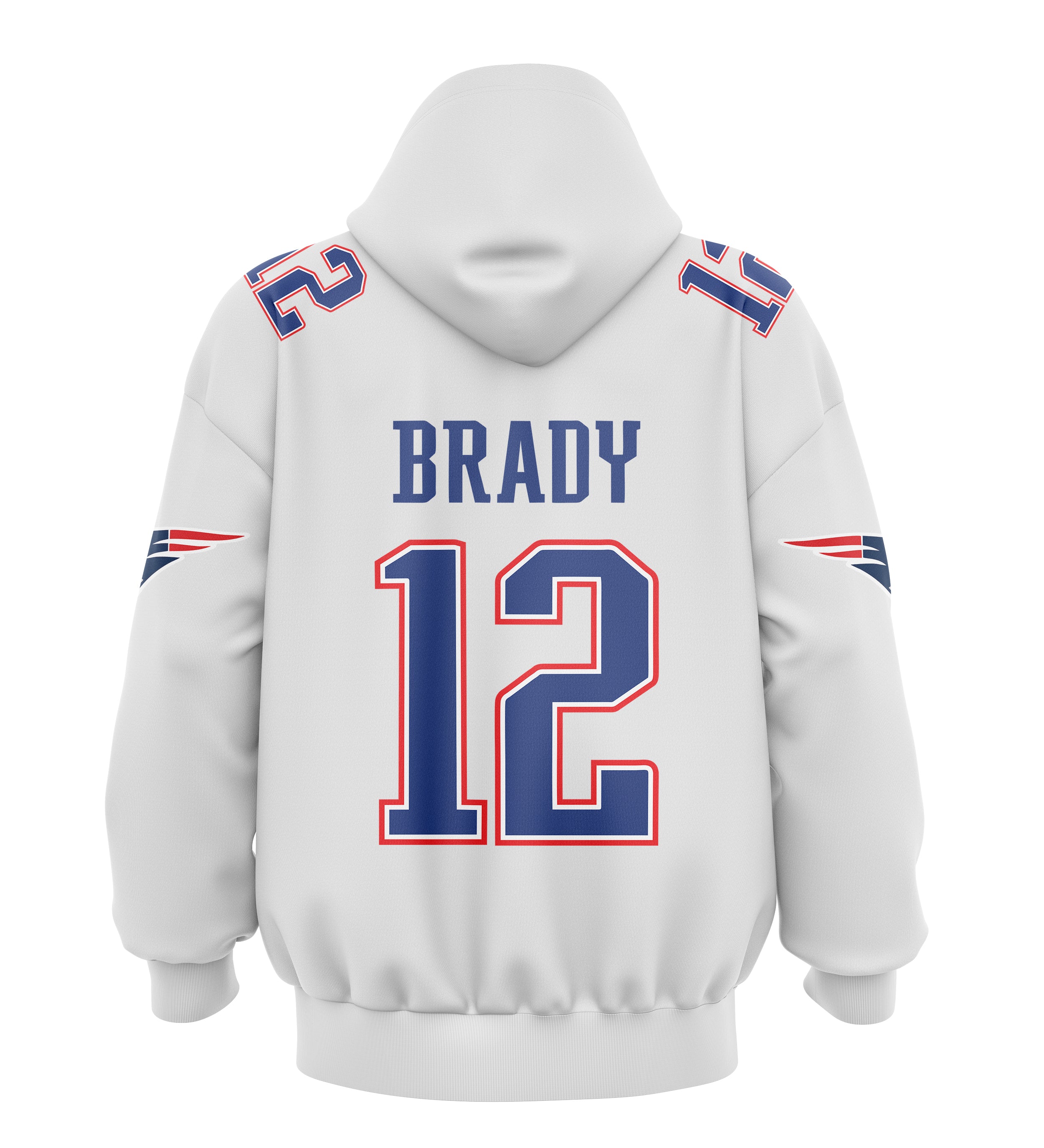 Hoodie T. BRADY GOAT #12 Blanca