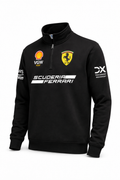 SUDADERA CIERRE 1/4 BORDADA FERRARI SCUDERIA LEWIS HAMILTON