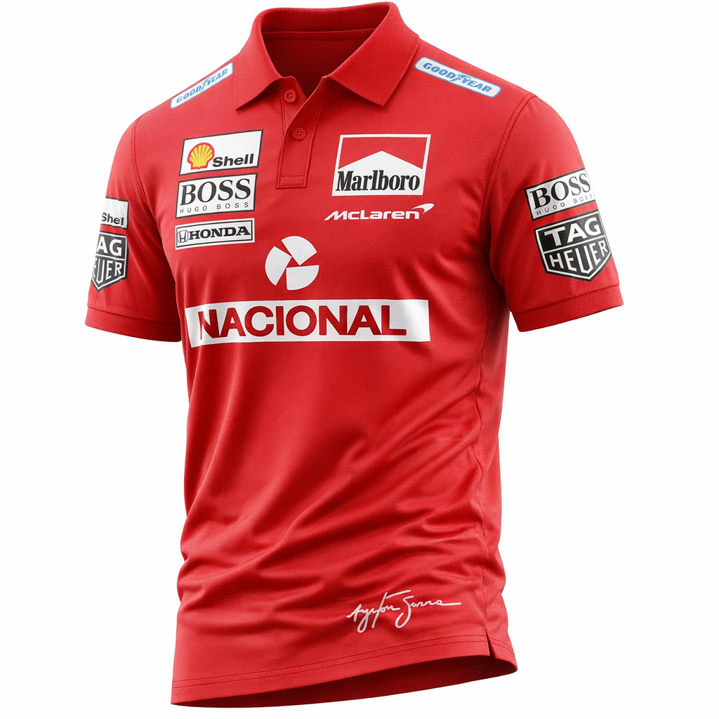 Playera Tipo Polo Deportiva AYRTON SENNA VINTAGE CLASSIC