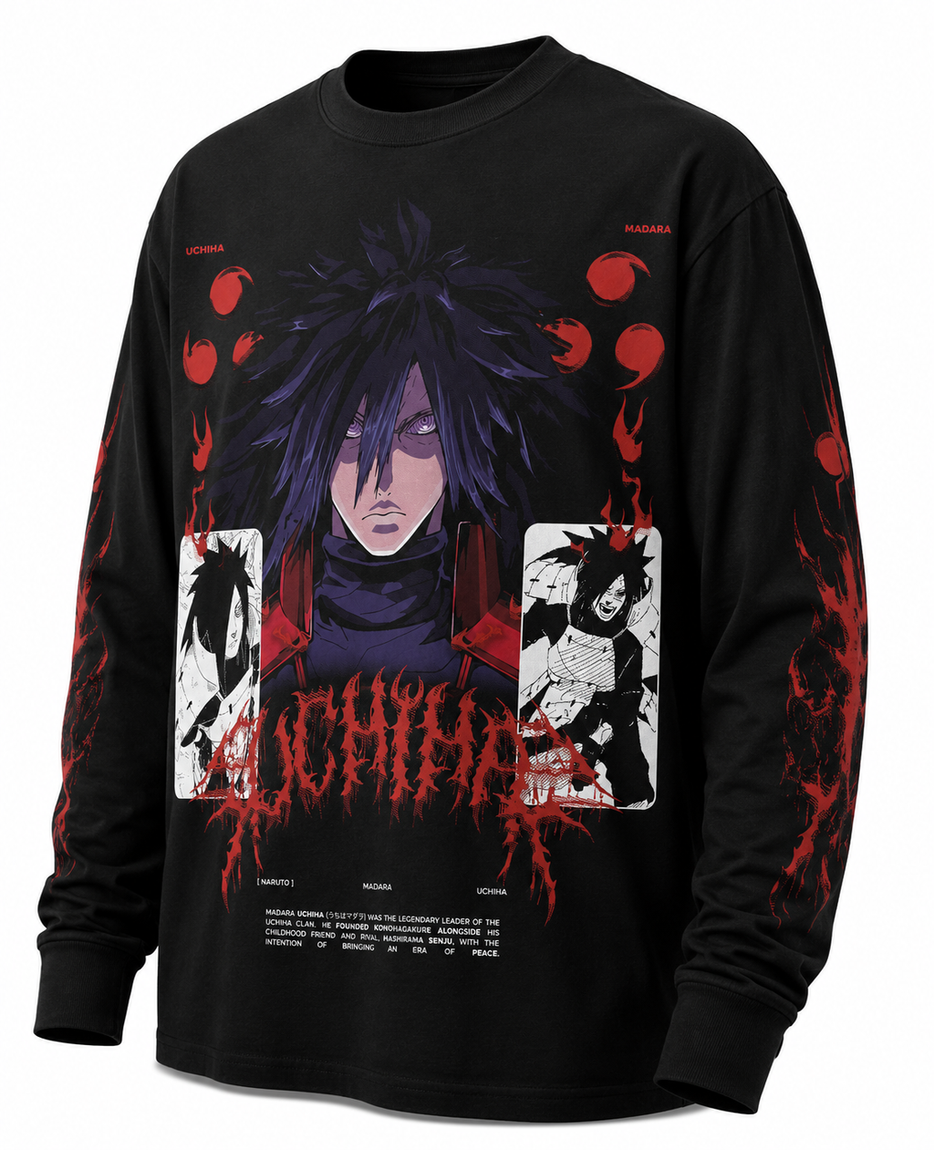 Playera Manga Larga NARUTO MADARA UCHIHA
