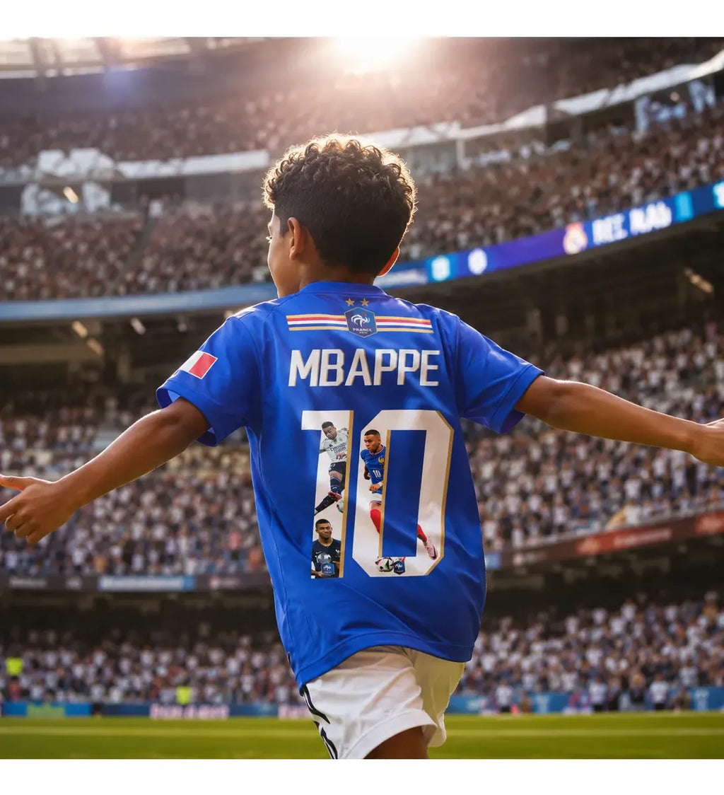 Playera Deportiva Para Niño MBAPPÉ KYLIAN 10 ESTILO MUNDIAL