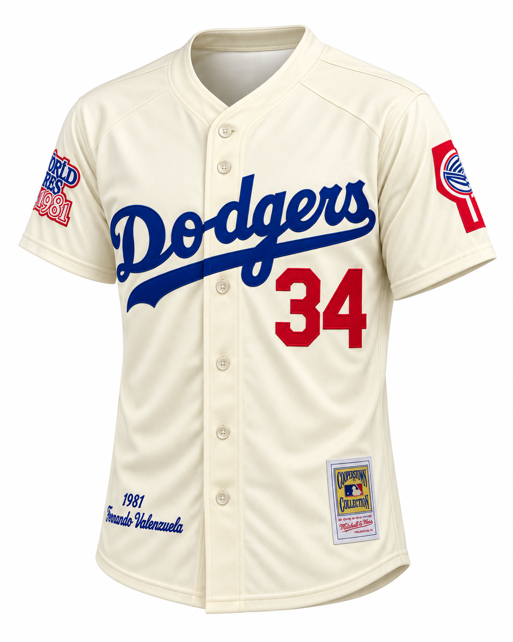 Jersey Camisola Baseball Los Angeles Valenzuela 34 Toro Vintage