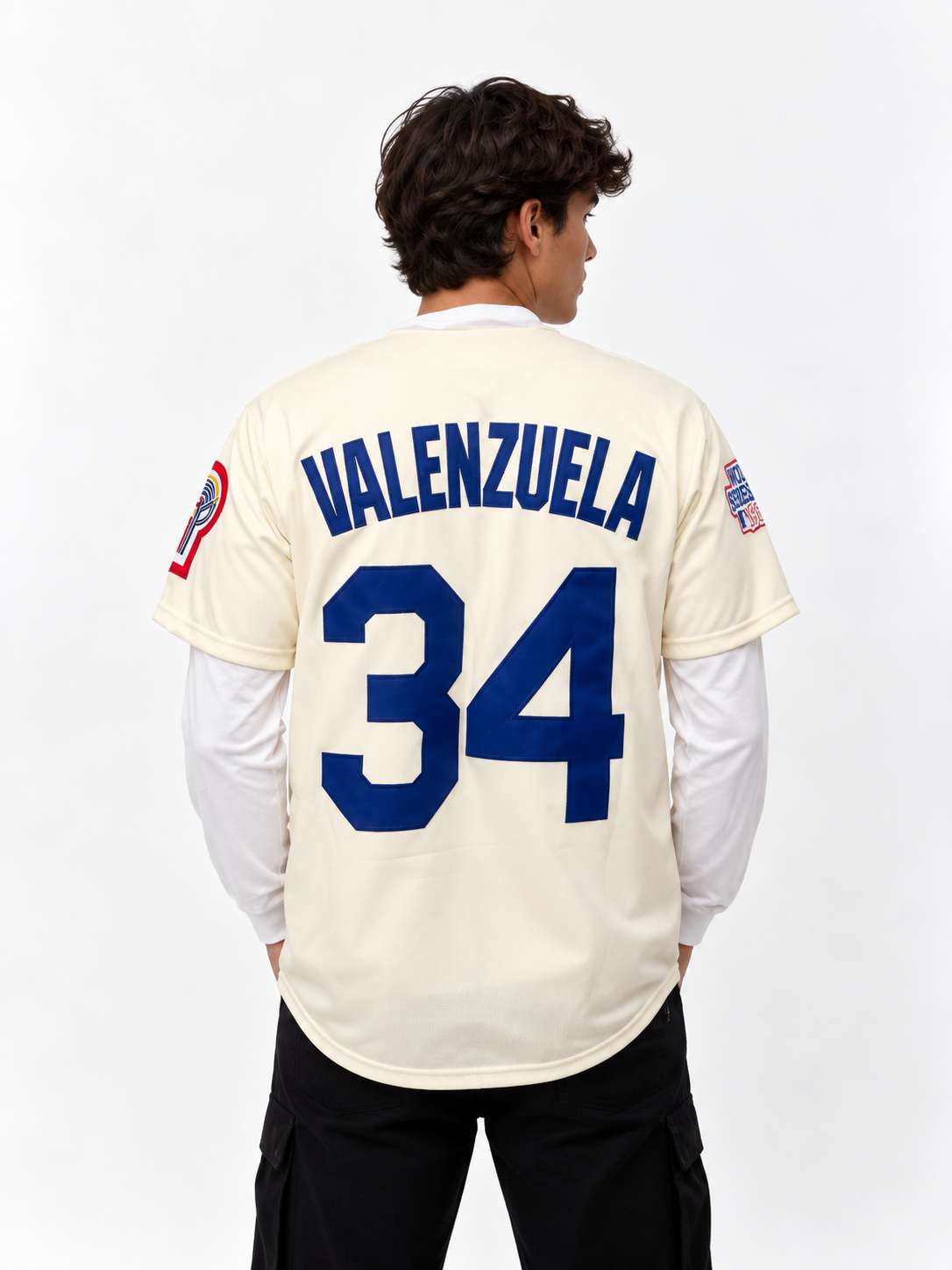 Jersey Camisola Baseball Los Angeles Valenzuela 34 Toro Vintage