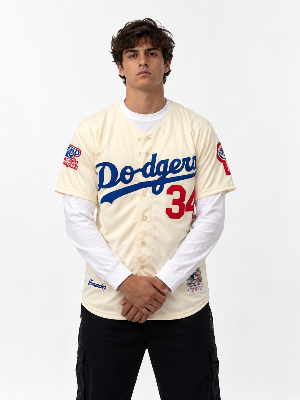 Jersey Camisola Baseball Los Angeles Valenzuela 34 Toro Vintage