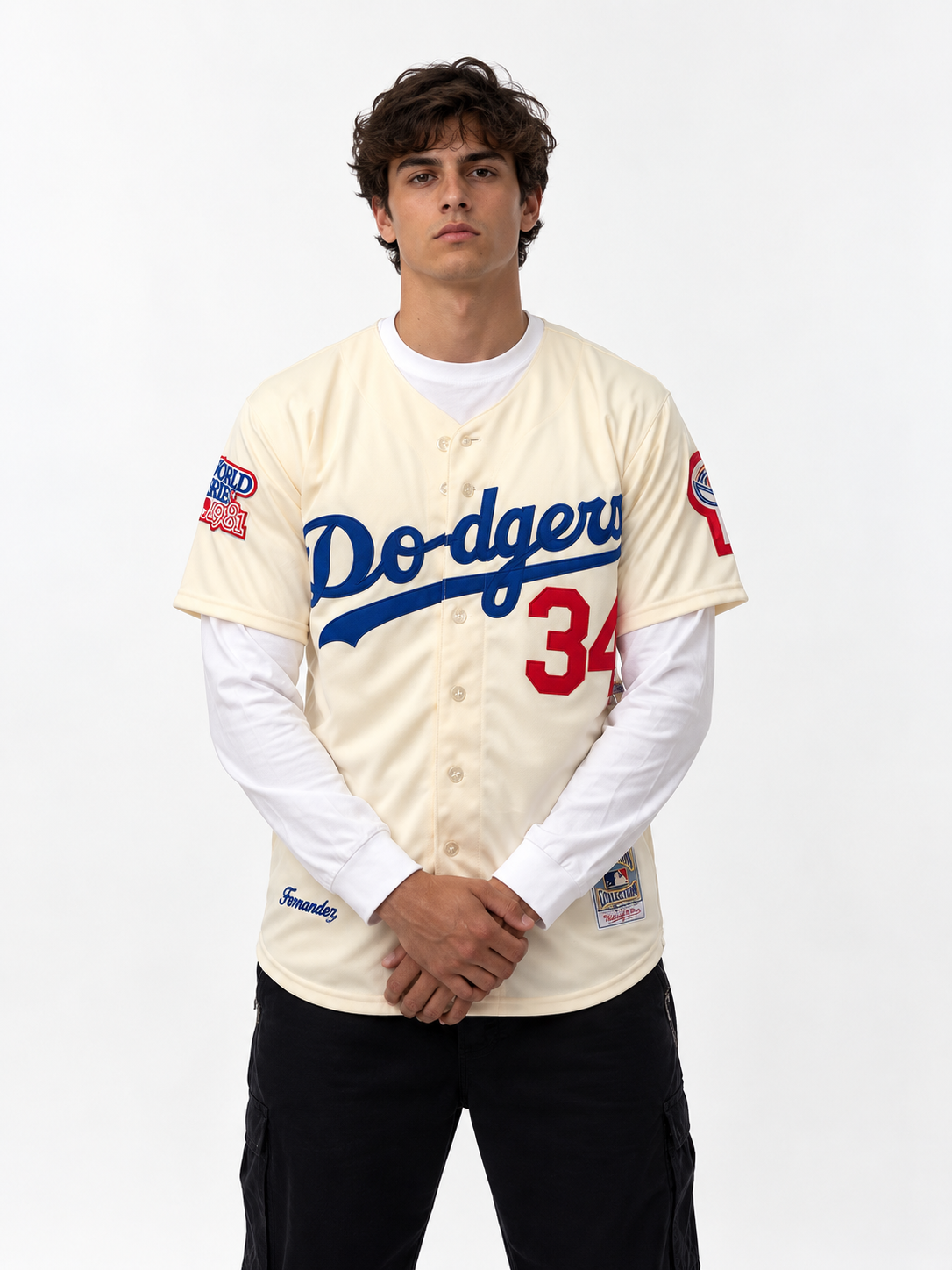 Jersey Camisola Baseball Los Angeles Valenzuela 34 Toro Vintage