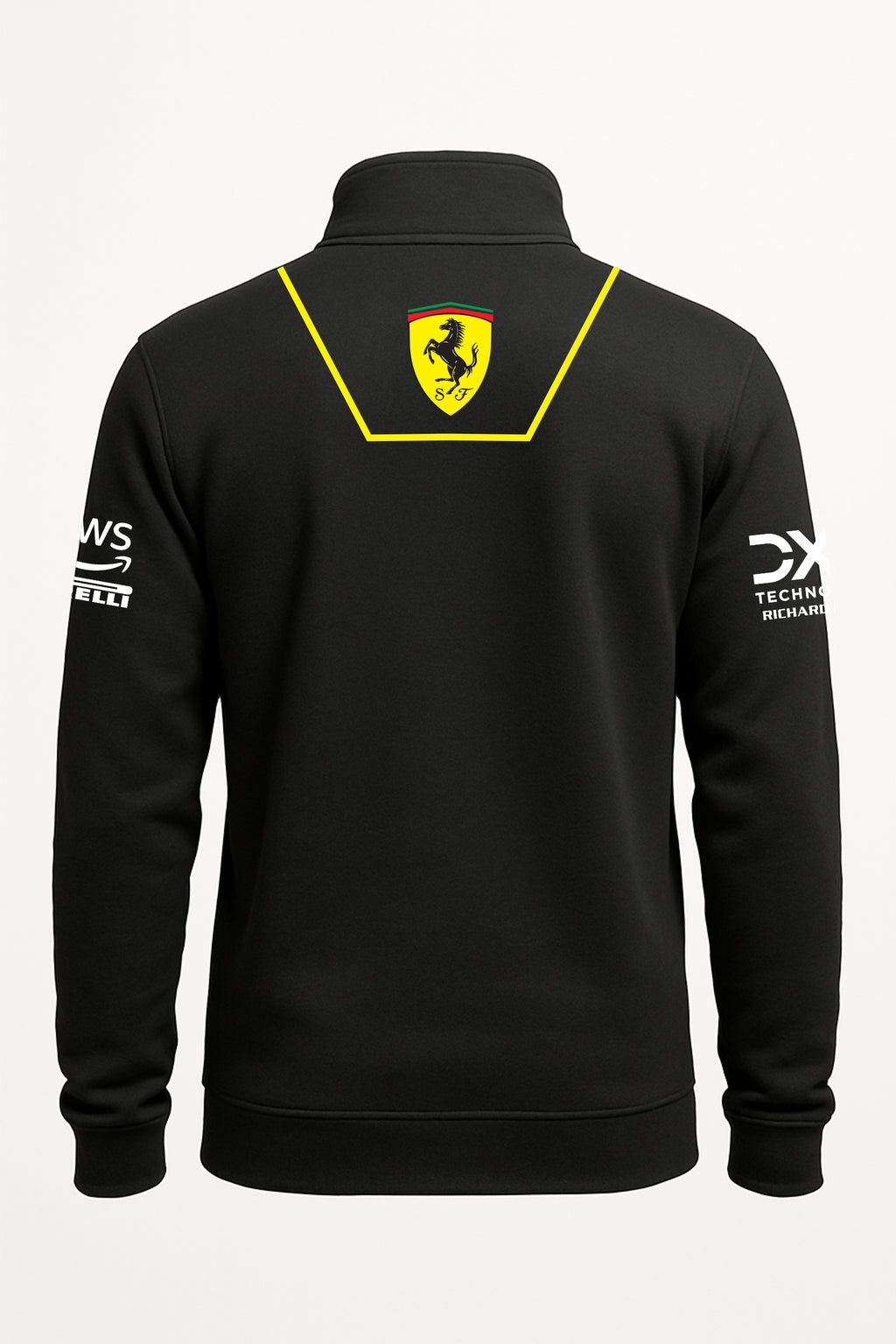 SUDADERA CIERRE 1/4 BORDADA FERRARI SCUDERIA LEWIS HAMILTON