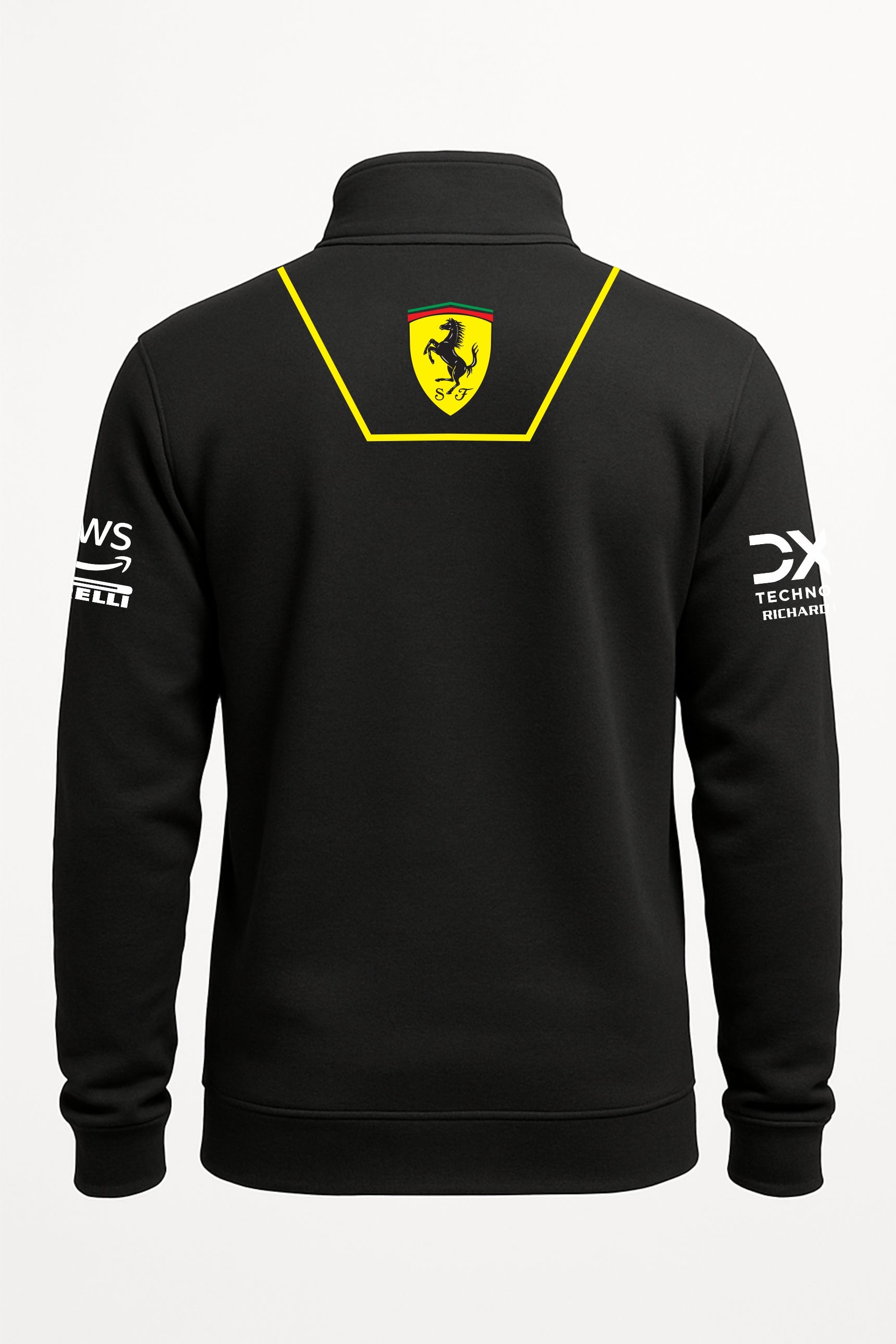 SUDADERA CIERRE 1/4 BORDADA FERRARI SCUDERIA LEWIS HAMILTON