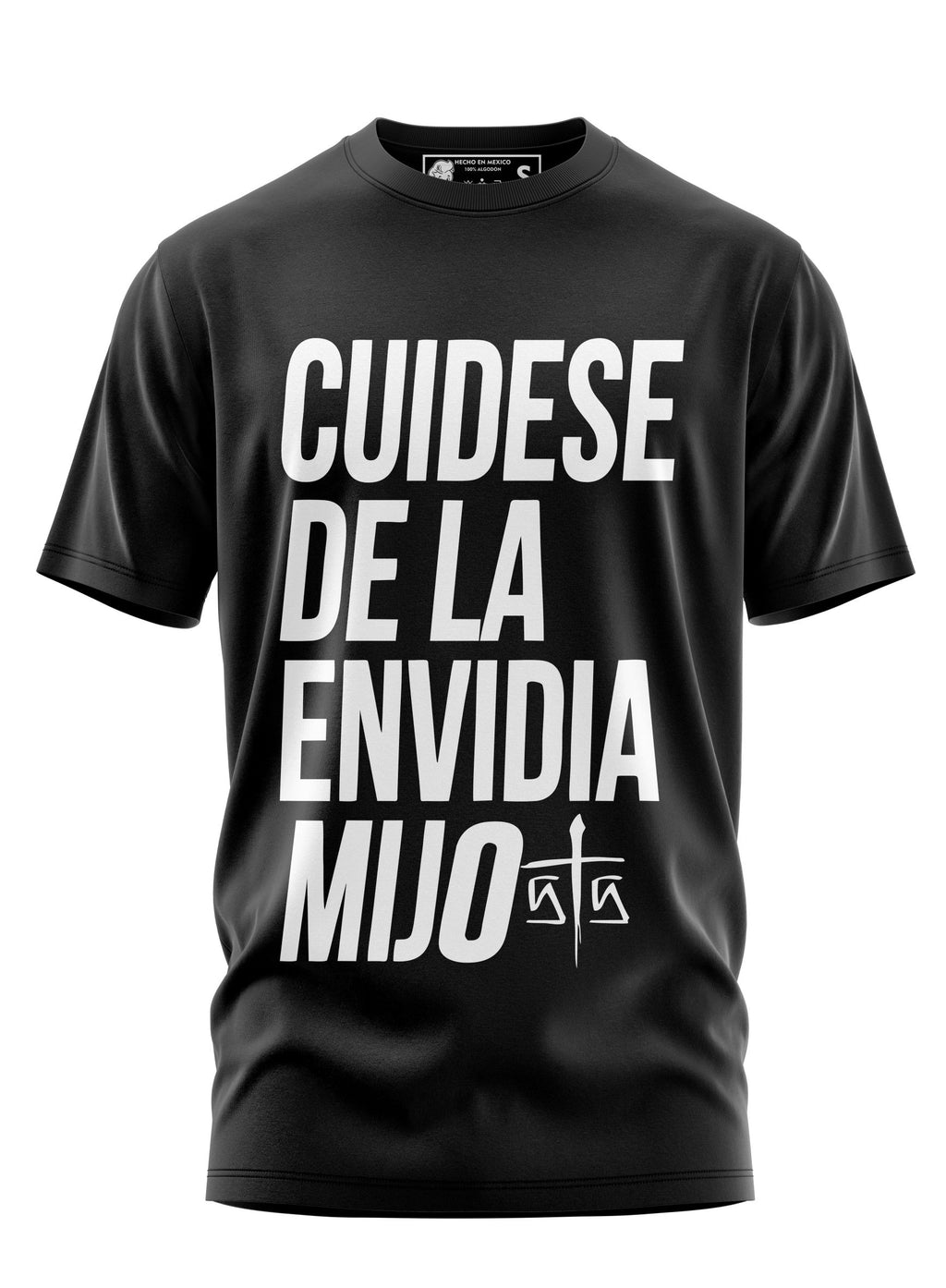 Playera Manga Corta 100% Algodón CANSERBERO Cuidese de la envidia mijo