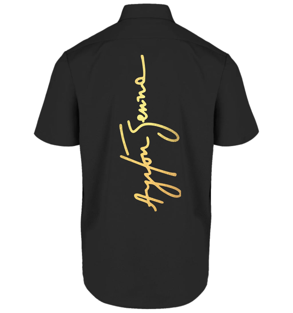 Camisa De Gabardina Manga Corta Ayrton Senna Driver Gold Edition