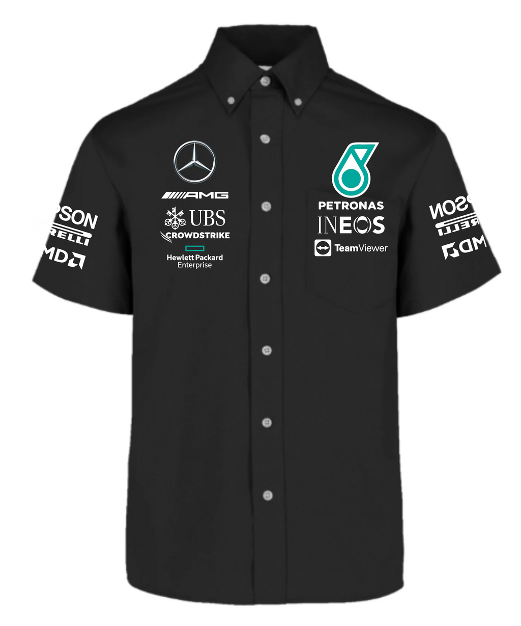 Camisa De Gabardina Manga Corta AMG GEORGE RUSSEL