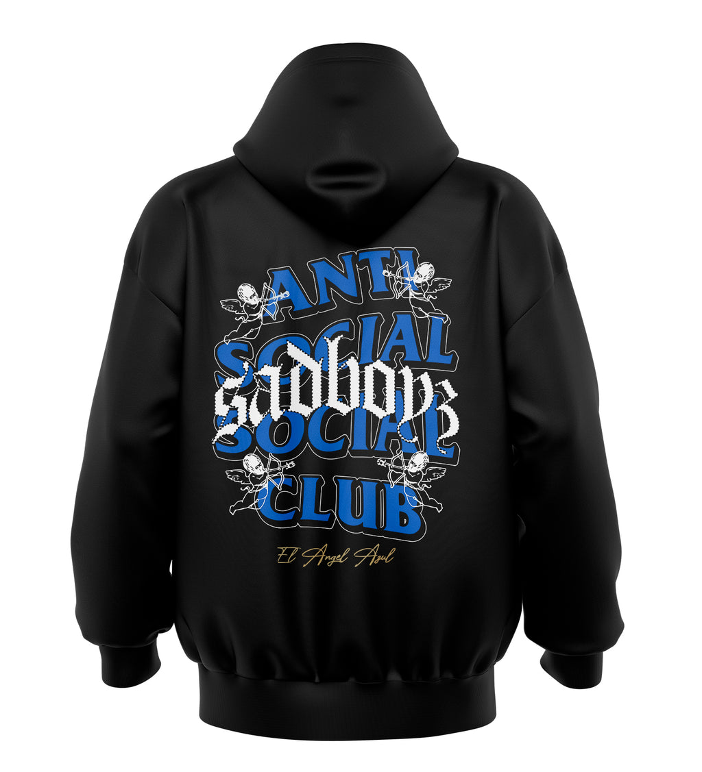 Hoodie Antisocial Social Club X Sad Boys El Angel Azul