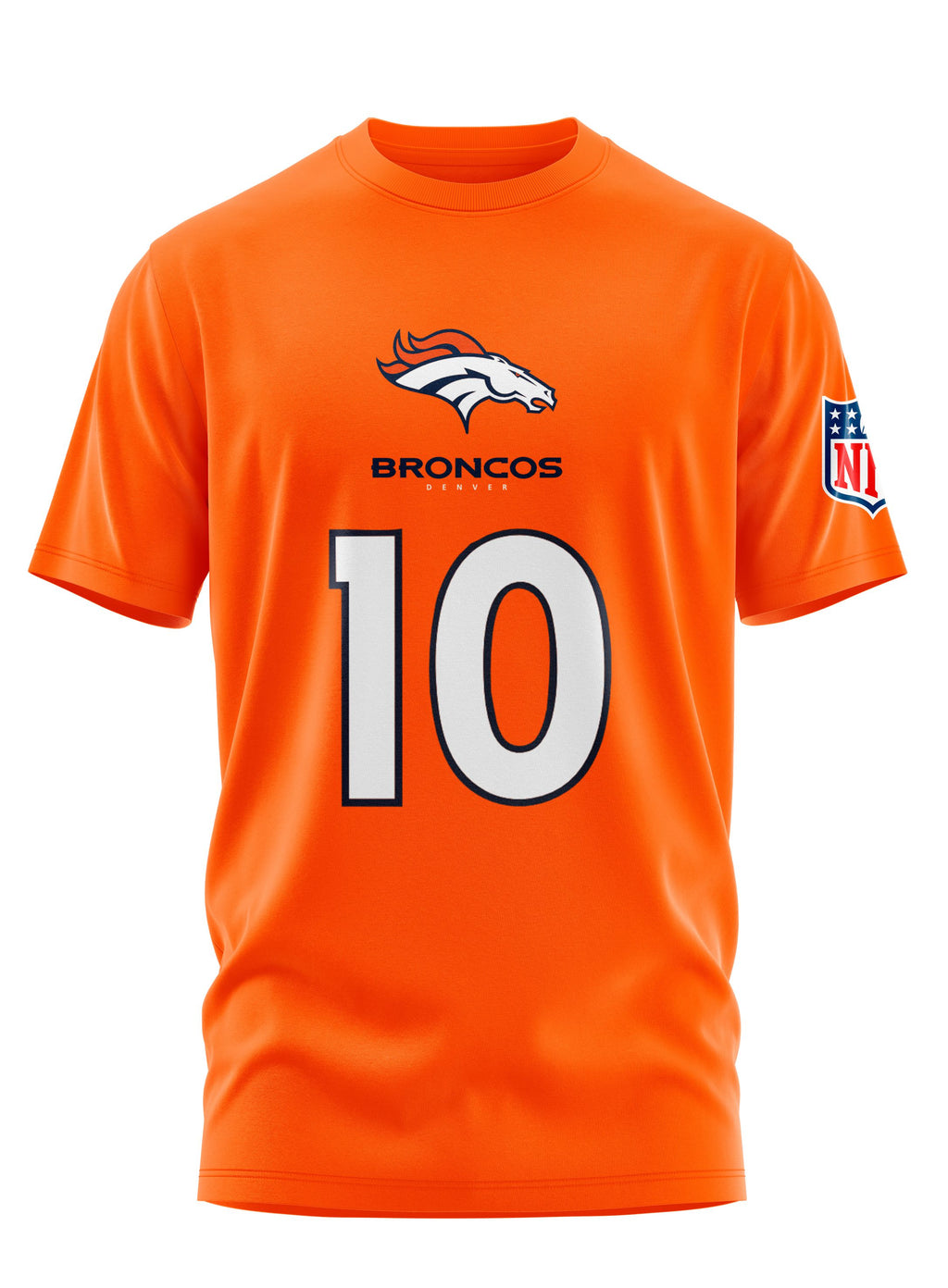 Playera Manga Corta 100% Algodón BO NIX #10 DENVER NARANJA