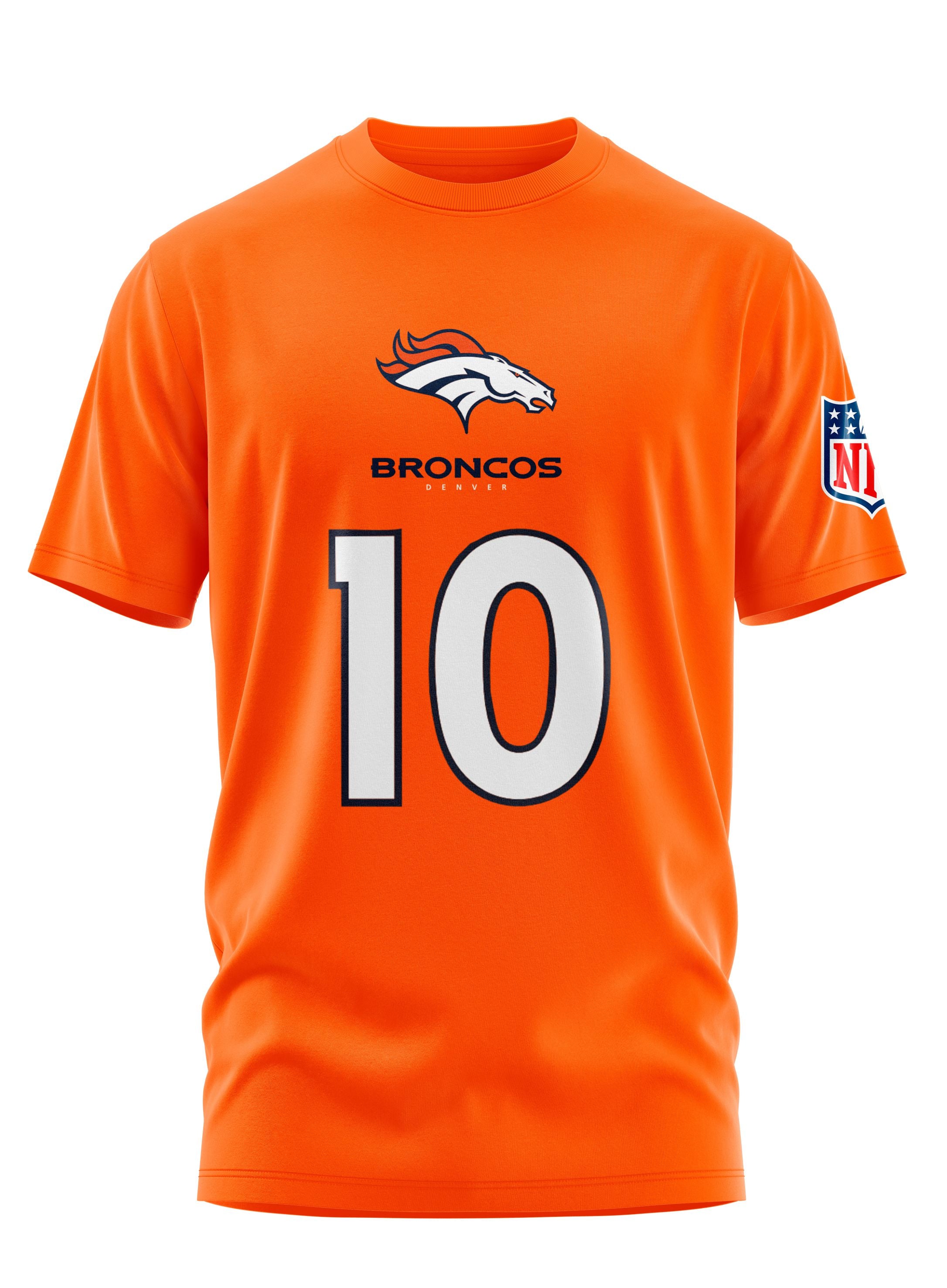 Playera Manga Corta 100% Algodón BO NIX #10 DENVER NARANJA