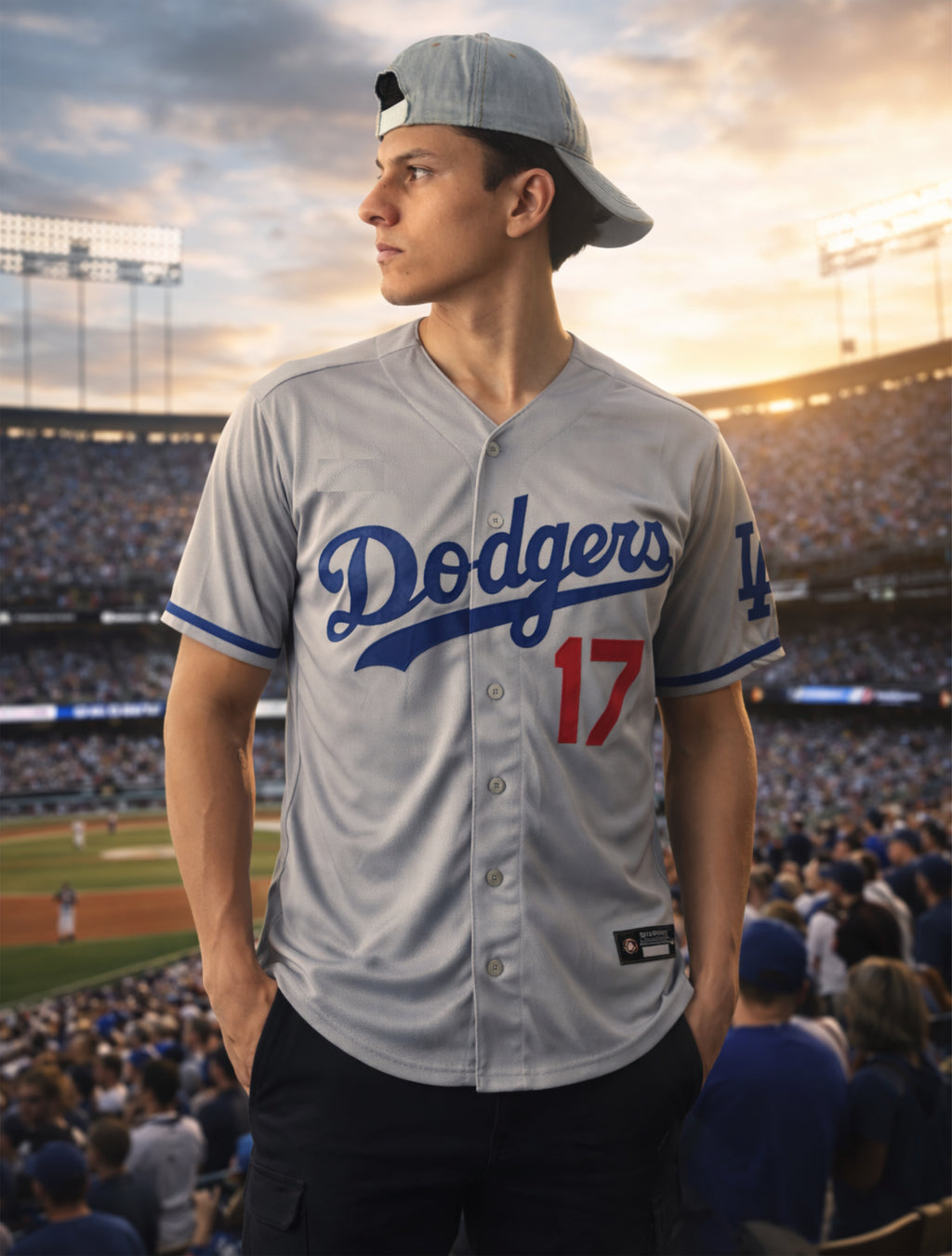 CAMISOLA JERSEY BASEBALL SHOHEI OHTANI #17 LOS ANGELES BORDADO