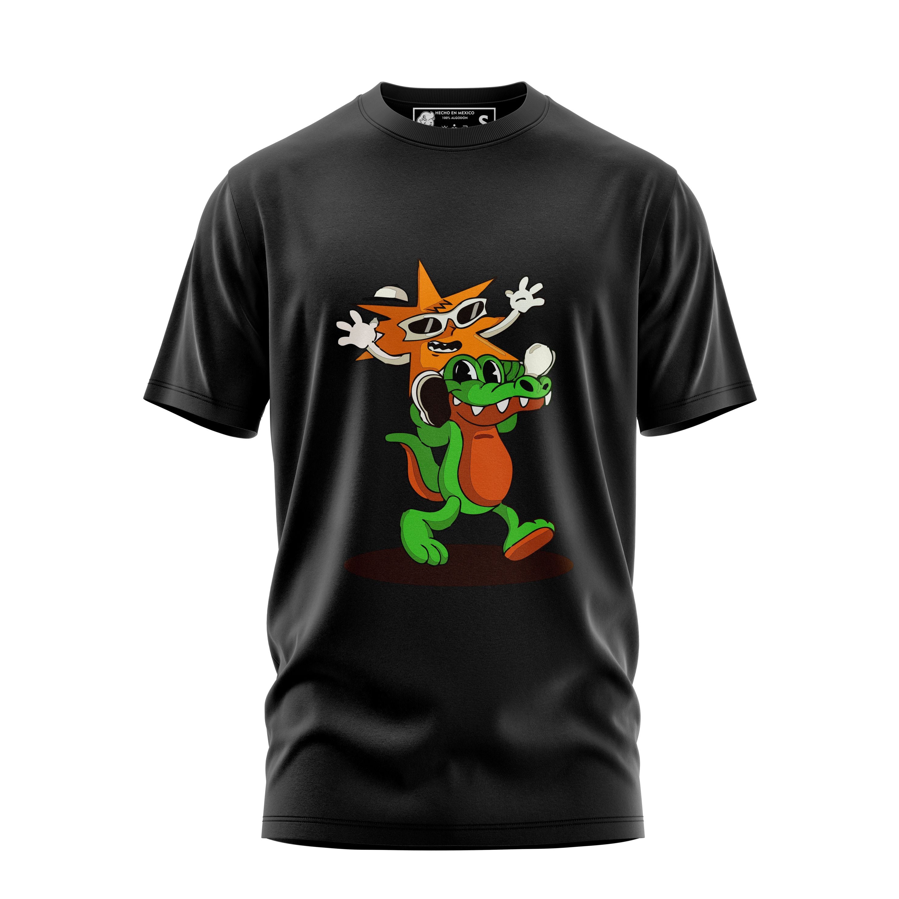 Playera Manga Corta 100% Algodón Alvarito Díaz MORA Coco y Estrella