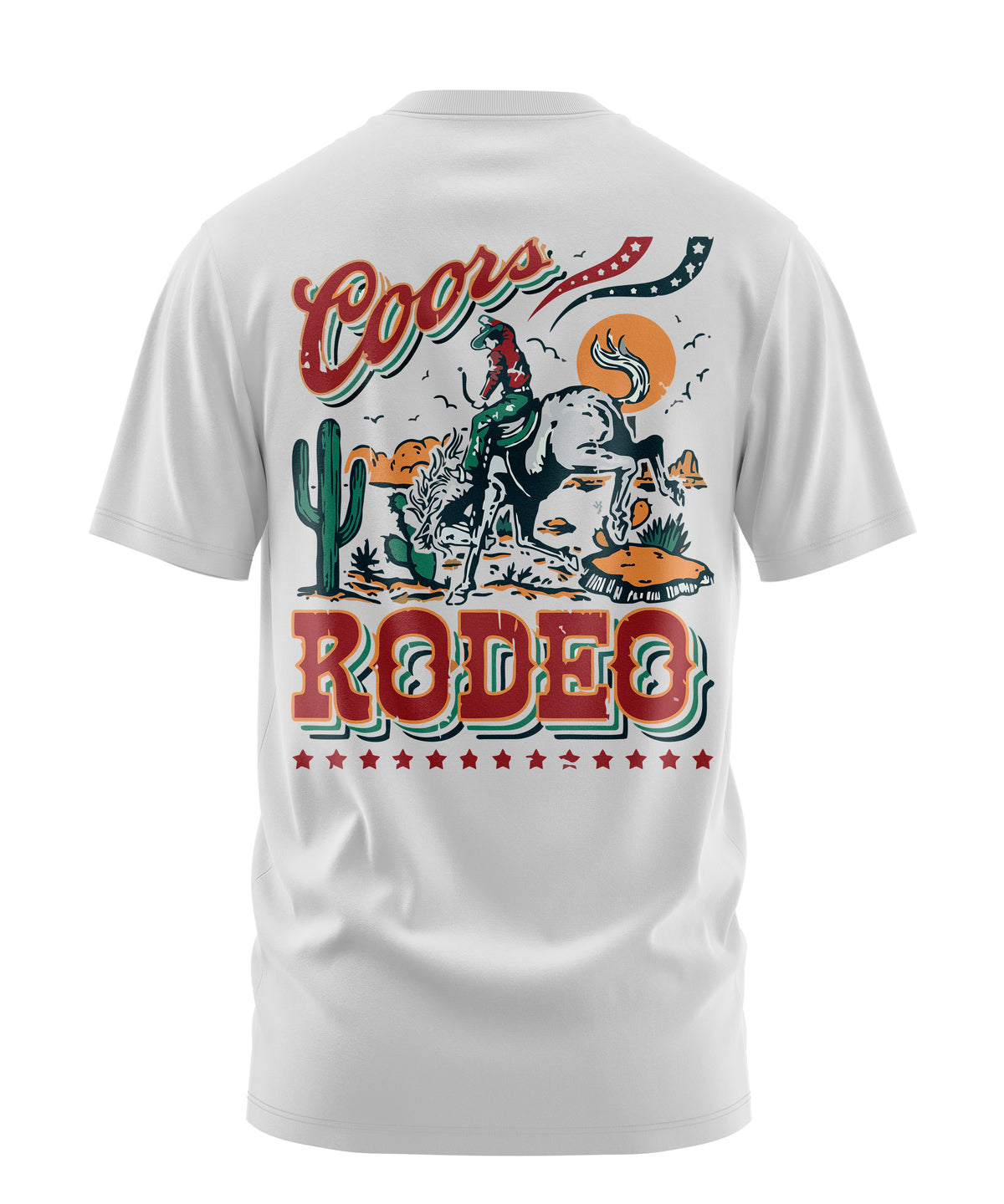 Playera Manga Corta 100% Algodón Rodeo Coors Vaqueros
