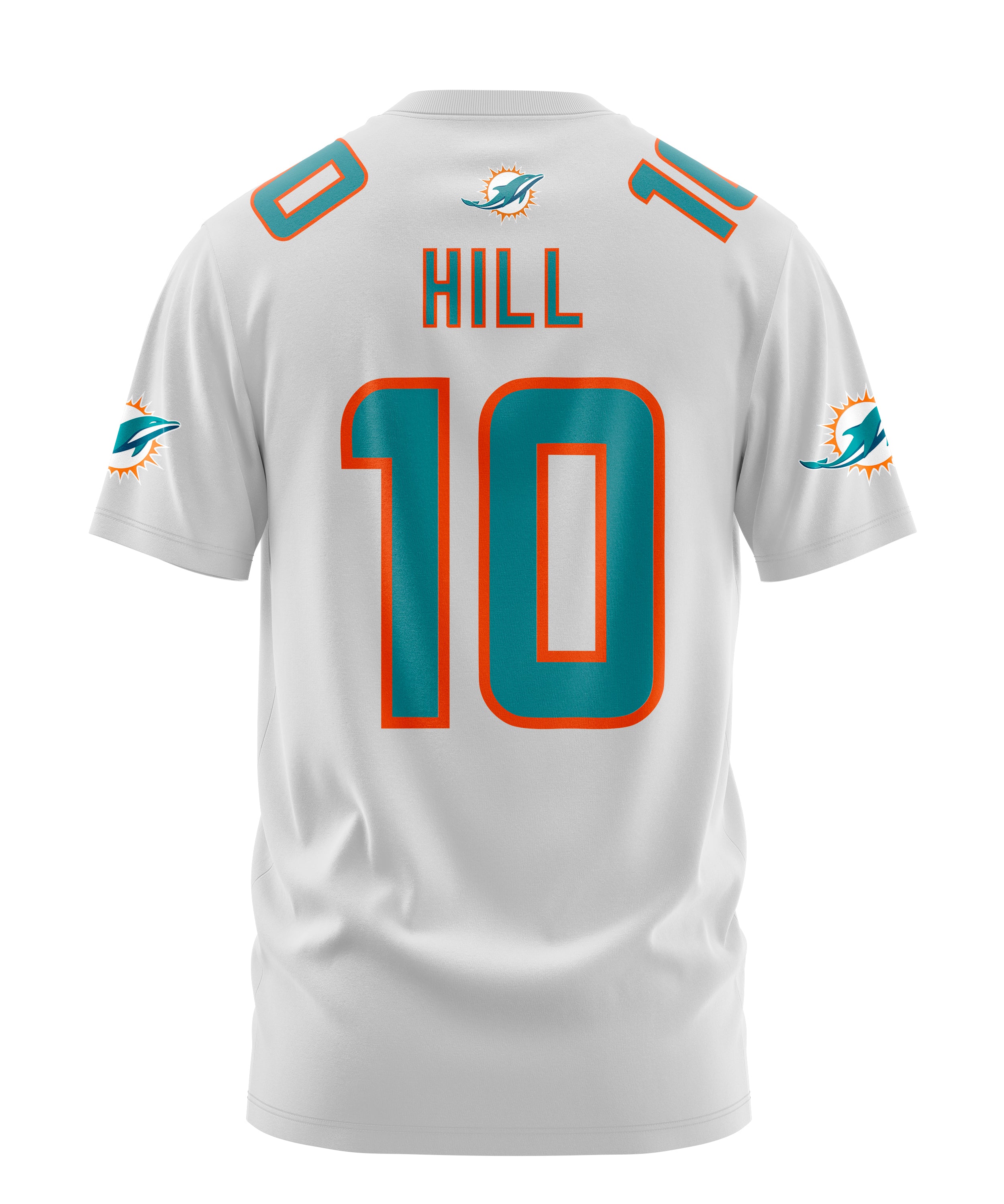 Playera Manga Corta 100% Algodón Tyreek Hill MIAMI BLANCA