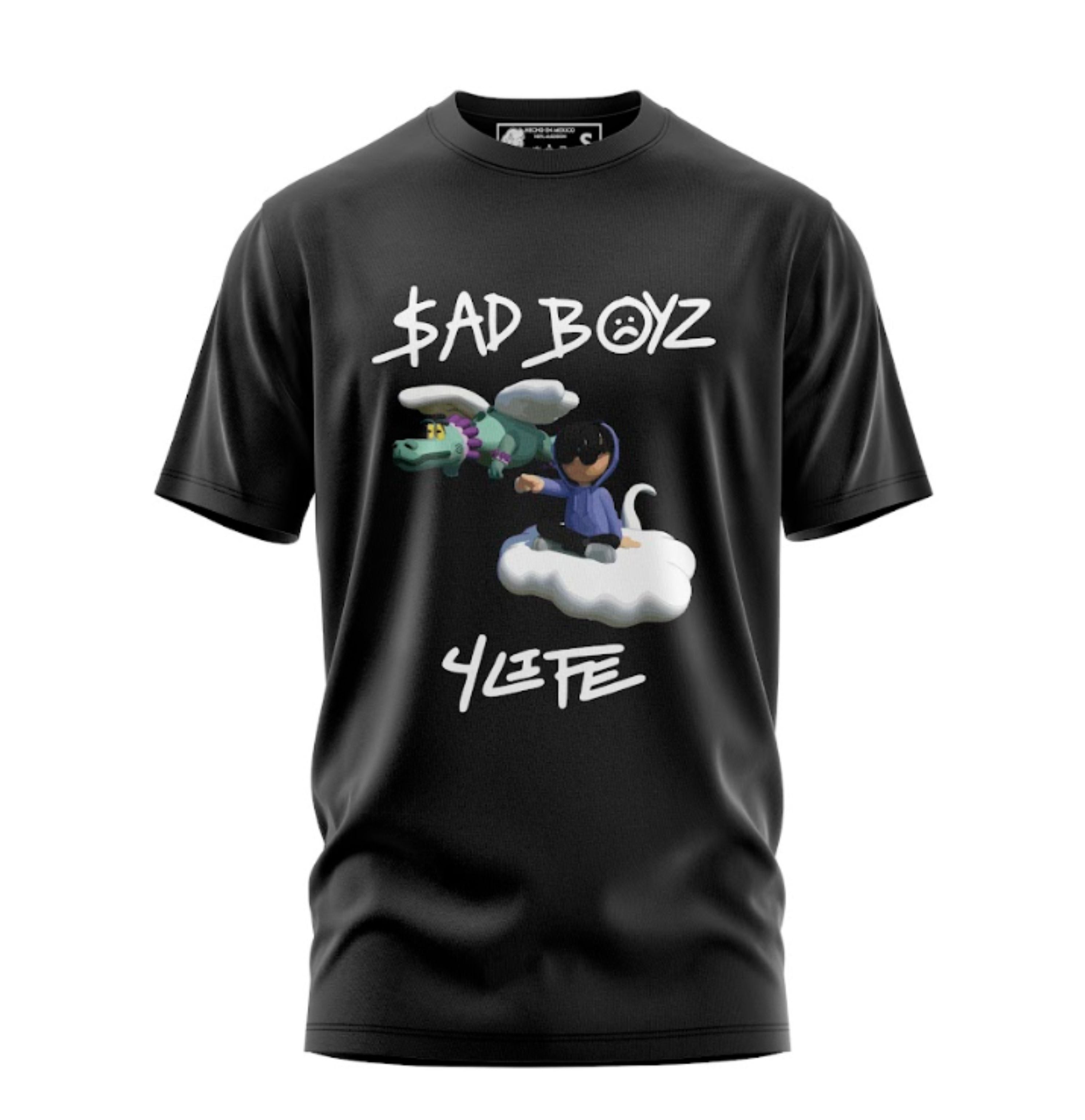 Playera Manga Corta 100% Algodón JUNIOR H SAD BOYZ FOR LIFE