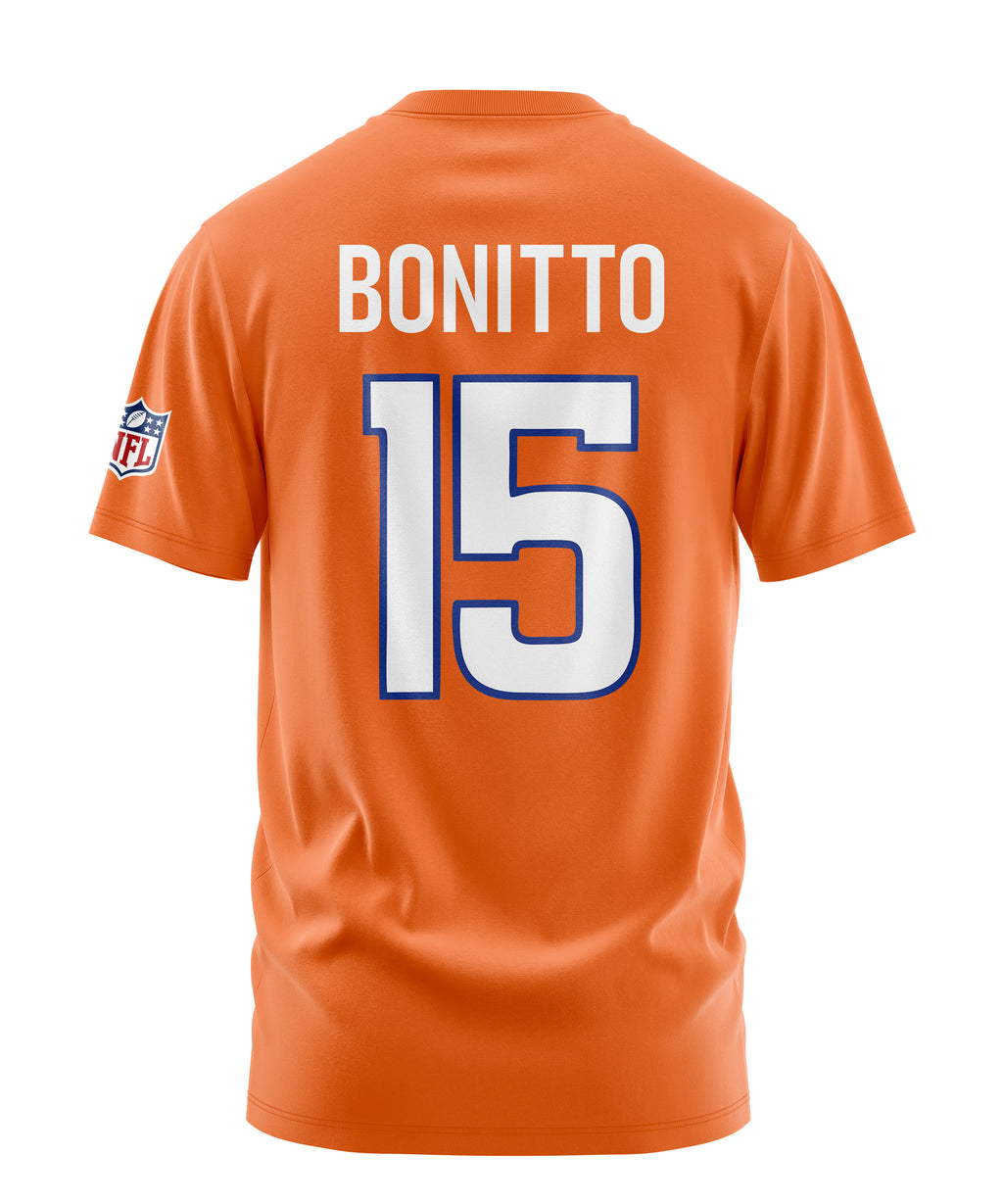 Playera Manga Corta 100% Algodón Nik Bonitto #15 DENVER NARANJA