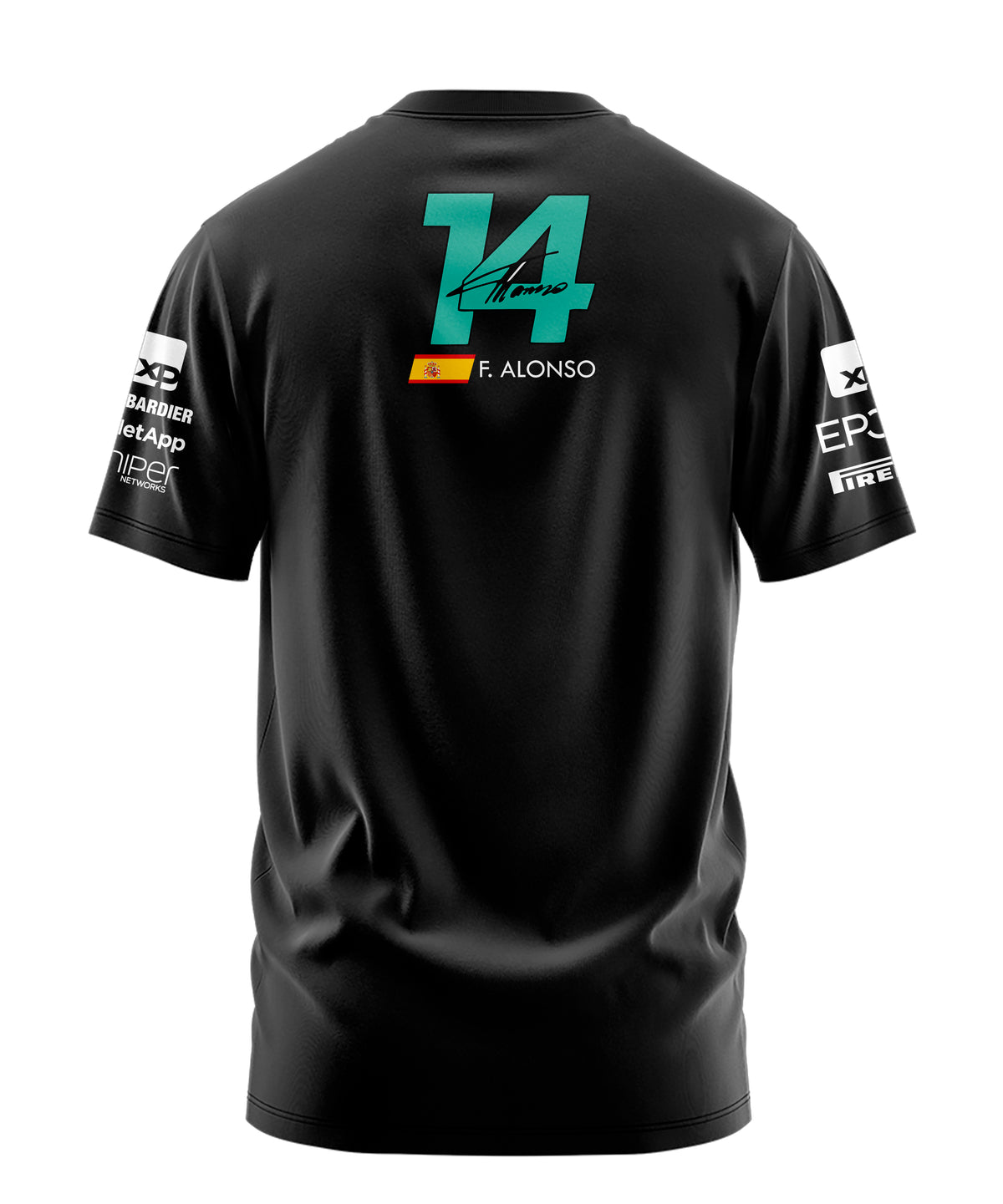 Playera Manga Corta Tela Deportiva Fernando Alonso Formula Racing