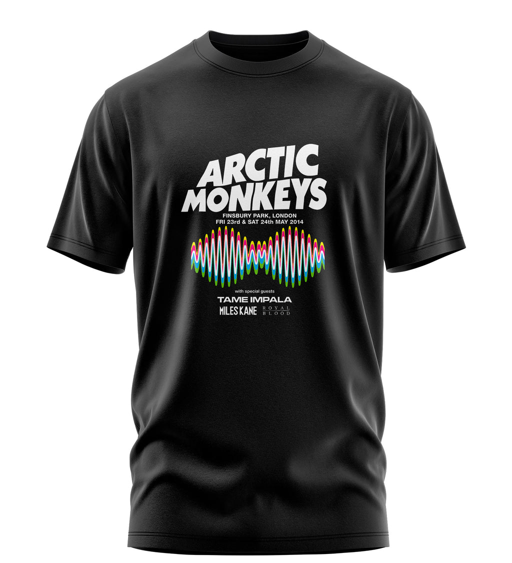 Playera Manga Corta 100% Algodón Artic Monkeys x Tame Impala Poster