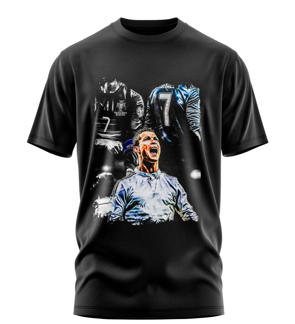 Playera Manga Corta 100% Algodón Cristiano Ronaldo El Bicho
