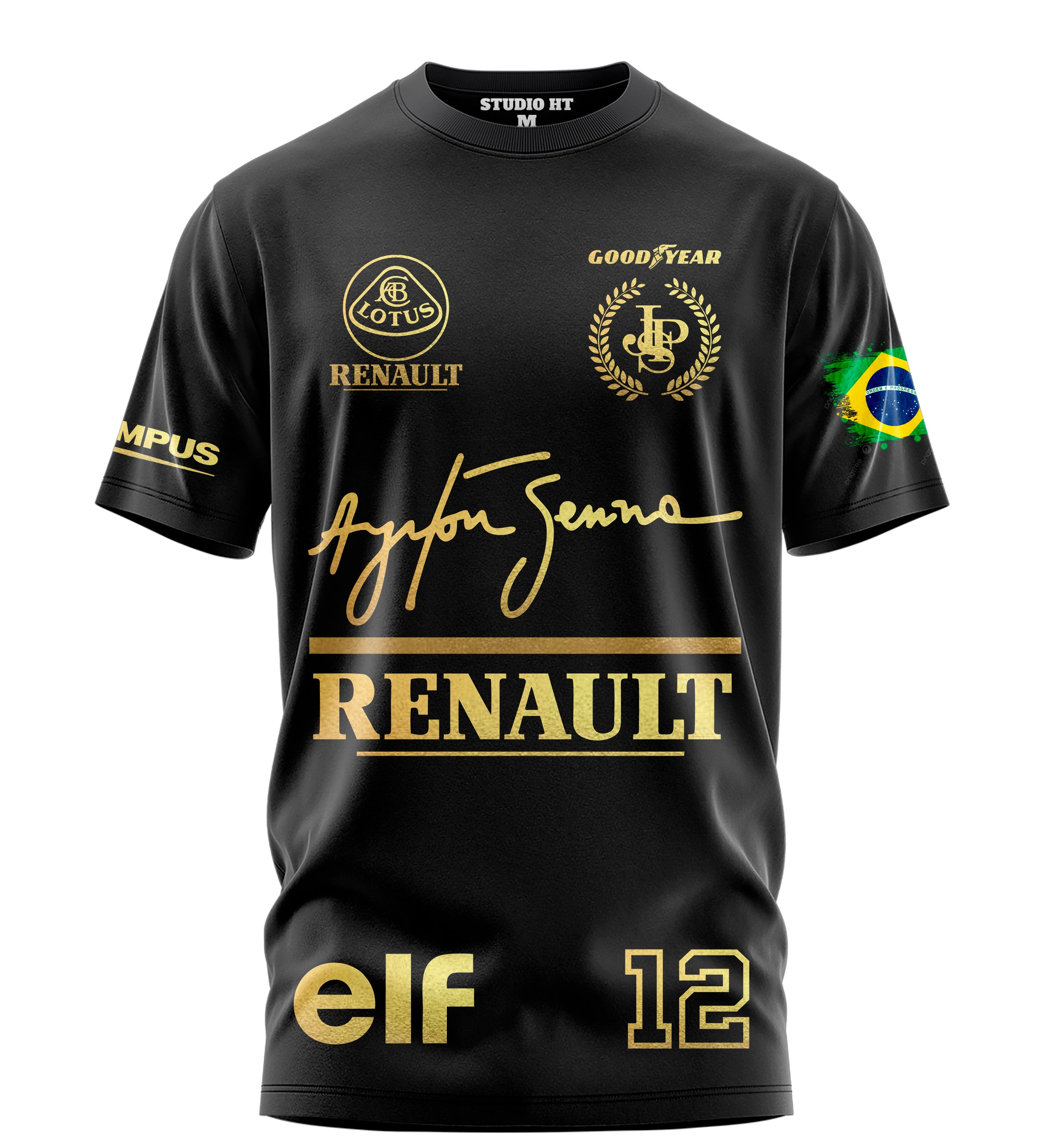 Playera Manga Corta Tela Deportiva AYRTON SENNA DRIVER CLASSIC