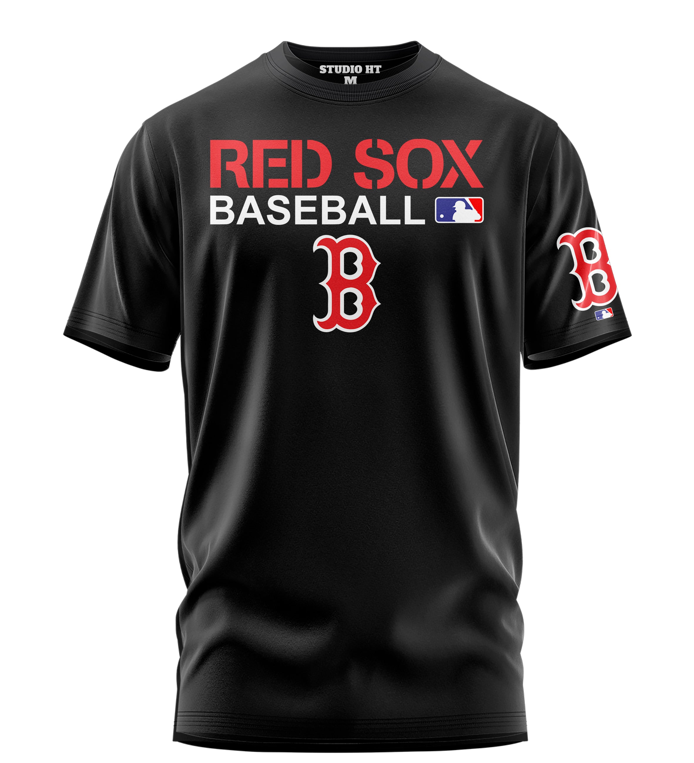 Playera Manga Corta 100% Algodón RED SOX MEDIAS ROJAS BASEBALL