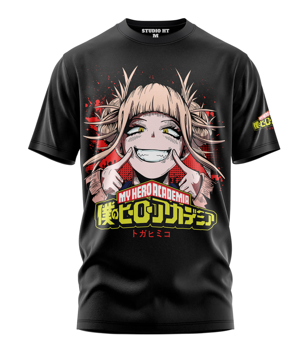 Playera Manga Corta 100% Algodón My Hero Academia Villian Himiko Toga Mod 2
