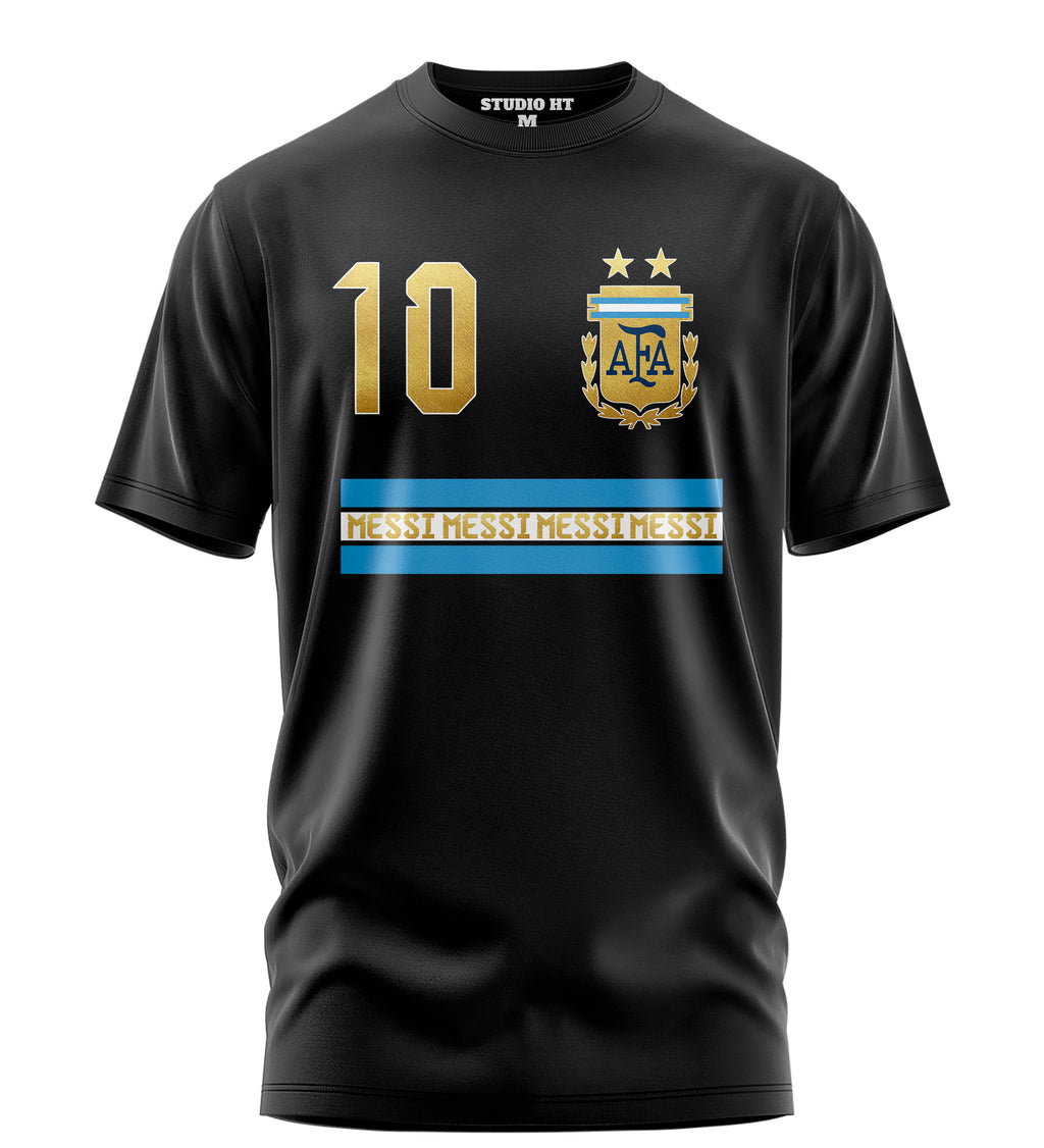 Playera Manga Corta Tela Deportiva LEO MESSI 10 ARGENTINA