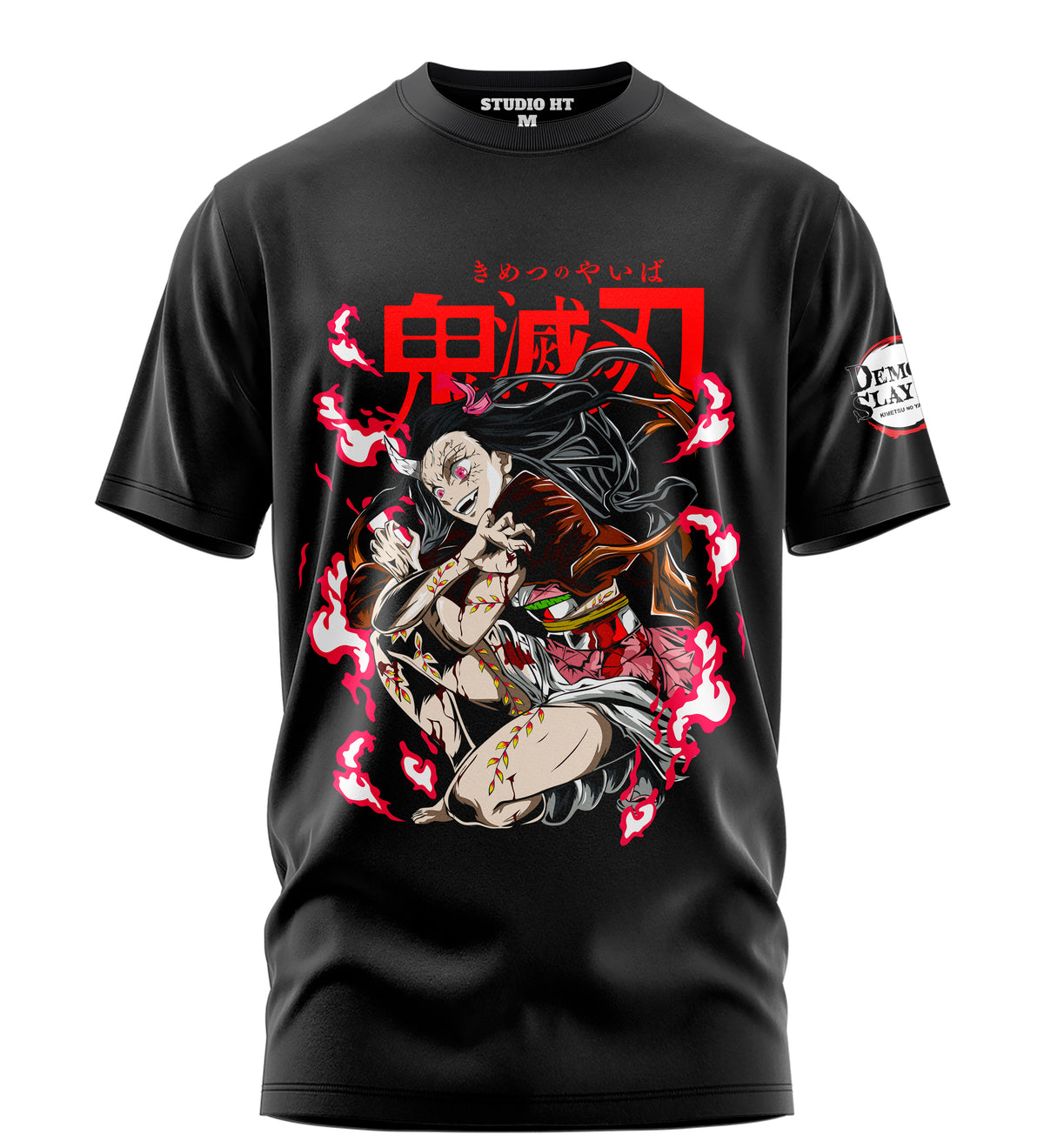 Playera Manga Corta 100% Algodón Nezuko Kamado Demon Slayer