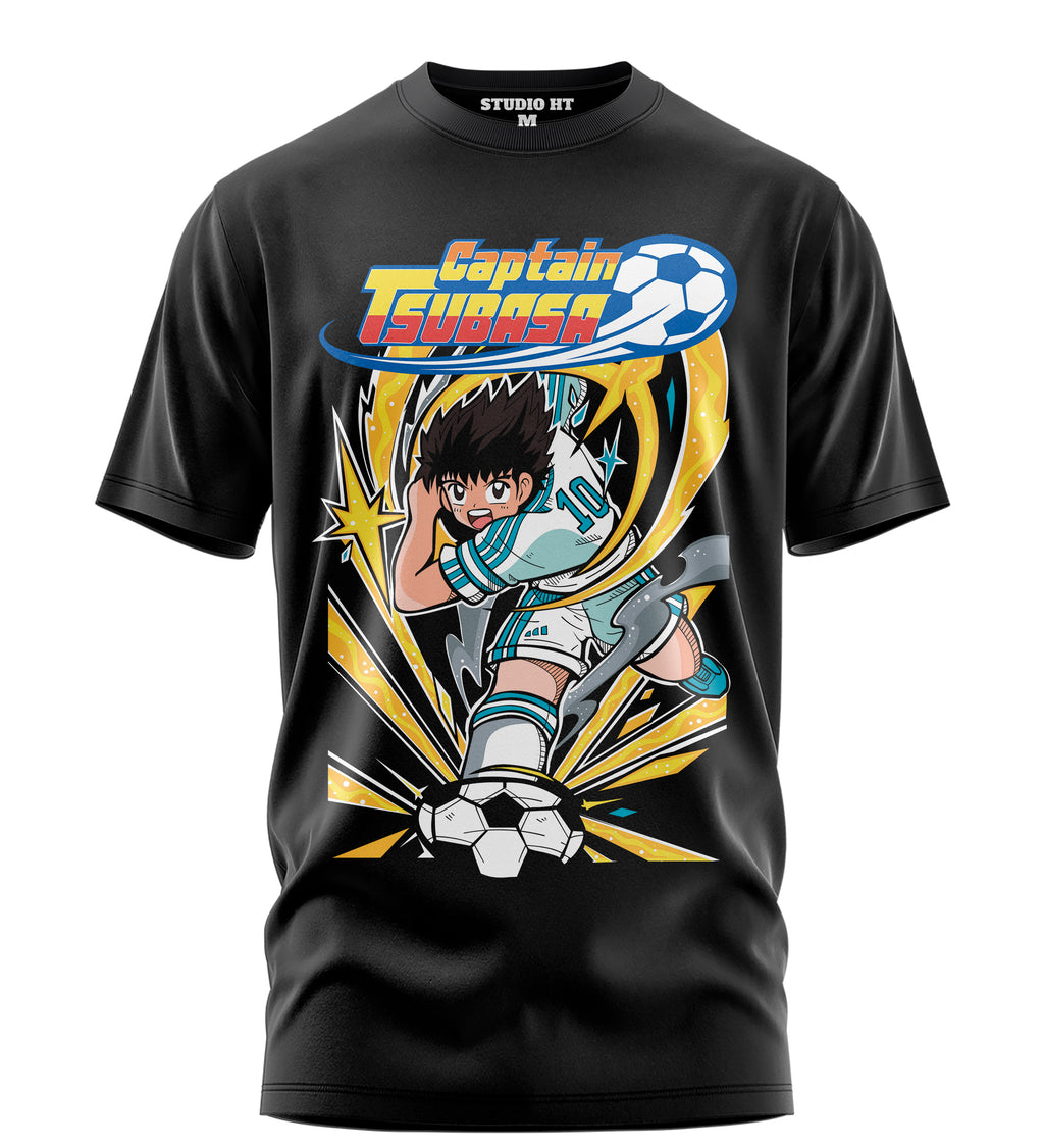 Playera Manga Corta 100% Algodón Captain Tsubasa