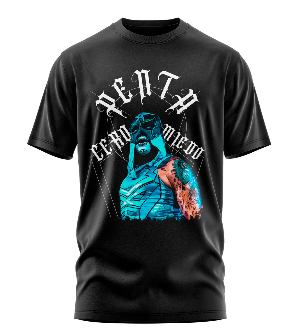 Playera Manga Corta 100% Algodón PENTA CERO MIEDO Lucha Libre