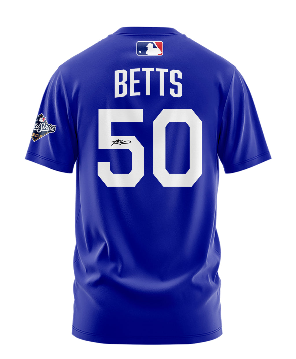 Playera Manga Corta 100% Algodón Los Angeles Mookie Betts #50 World Series 2025