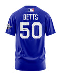 Playera Manga Corta 100% Algodón Los Angeles Mookie Betts #50 World Series 2025