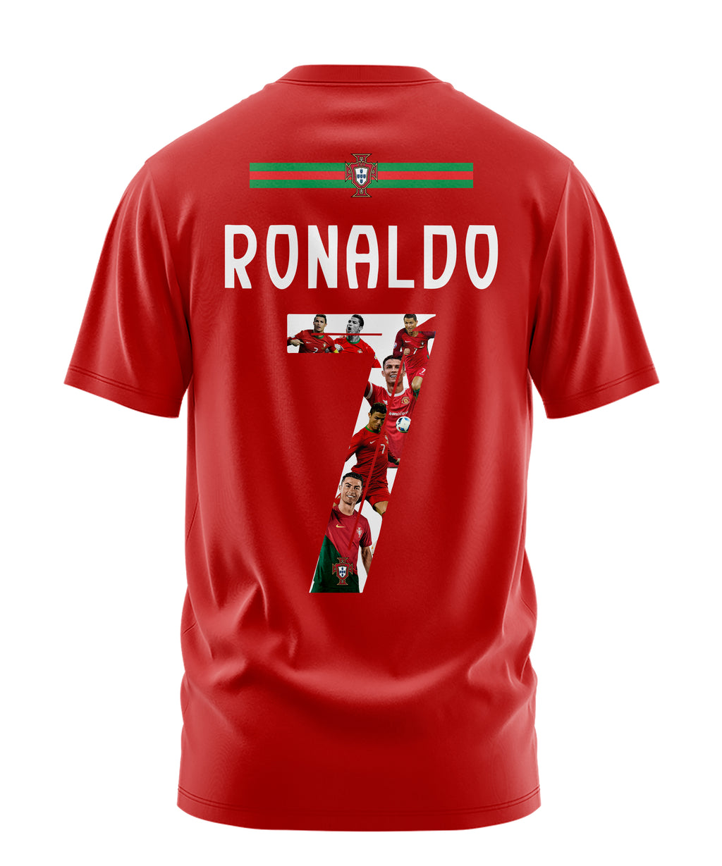 Playera Manga Corta Tela Deportiva Cristiano Portugal Ronaldo C R 7