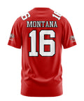 Playera Manga Corta Tela Deportiva Joe Montana 16 San Francisco