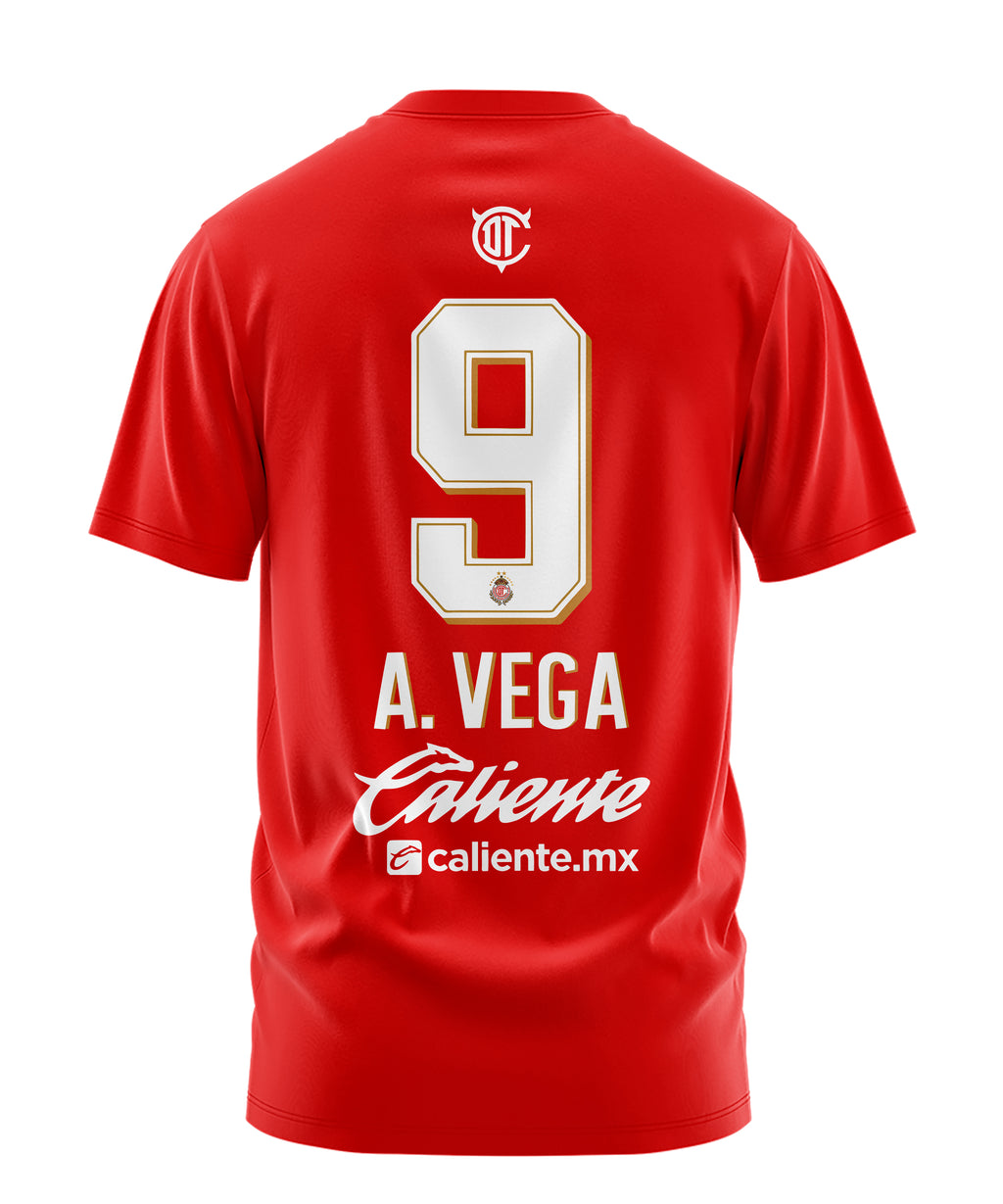 Playera Tela Deportiva Alexis Vega Toluca Bicampeon
