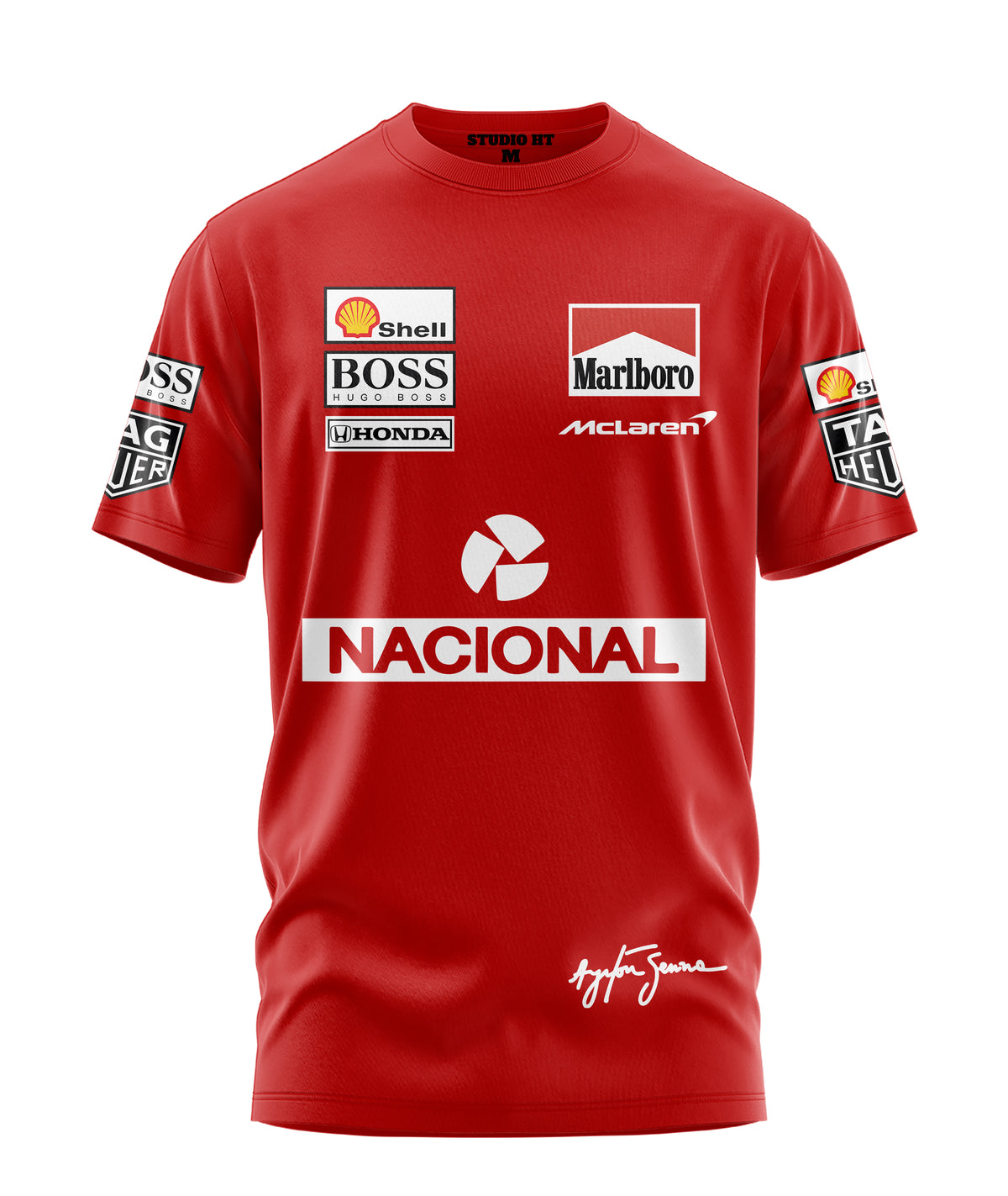 Playera Ayrton Senna Vintage Red