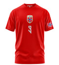 Playera Manga Corta Tela Deportiva Erling Haaland Noruega