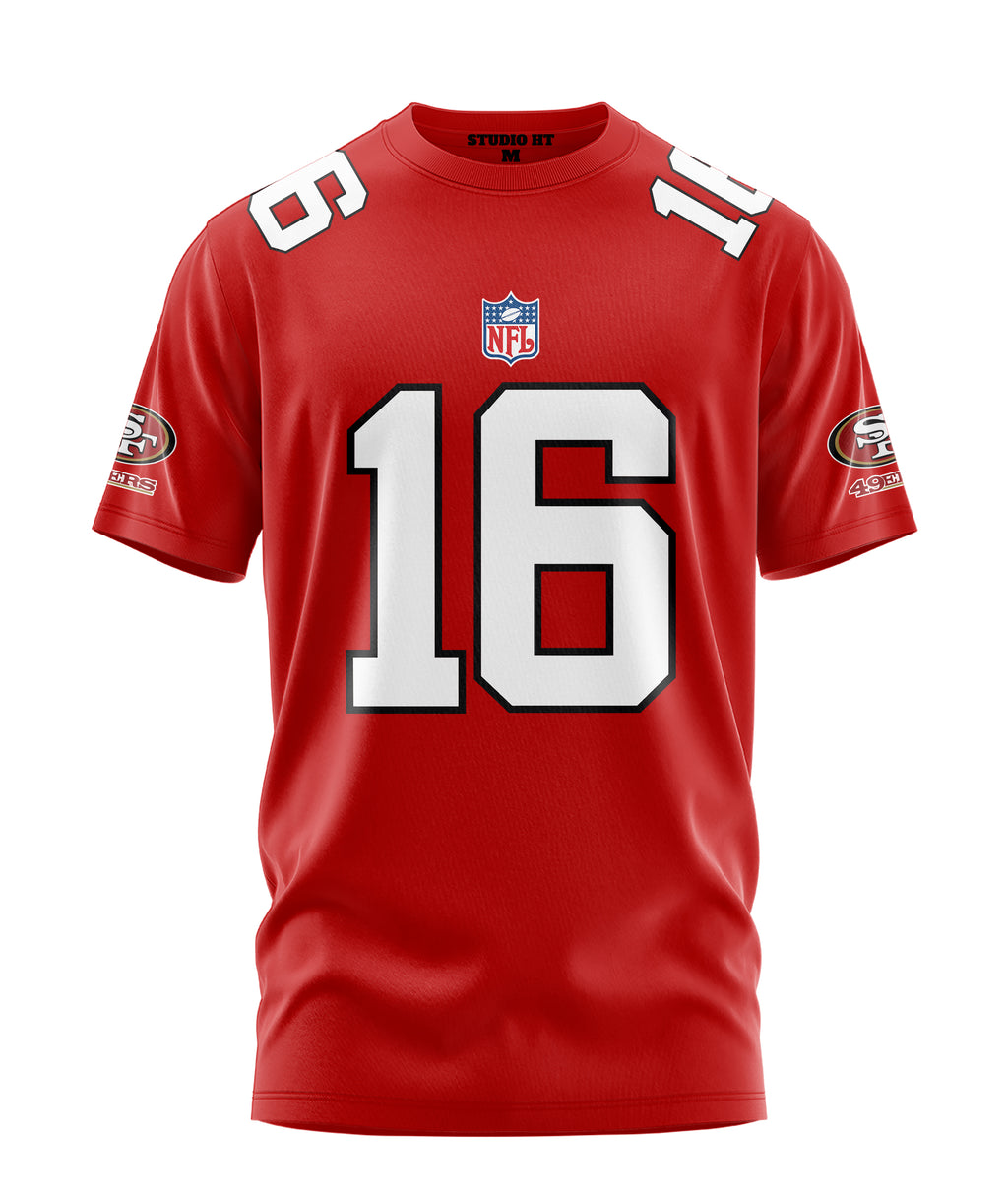Playera Manga Corta Tela Deportiva Joe Montana 16 San Francisco