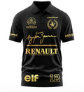 Playera Tipo Polo Ayrton Senna Renault Gold Tela Deportiva