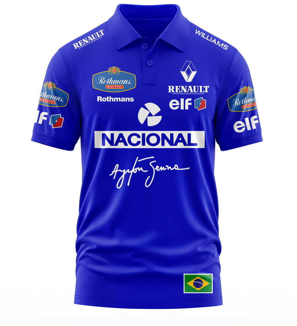 Playera Tipo Polo Deportiva AYRTON SENNA WILLIAMS RENAULT