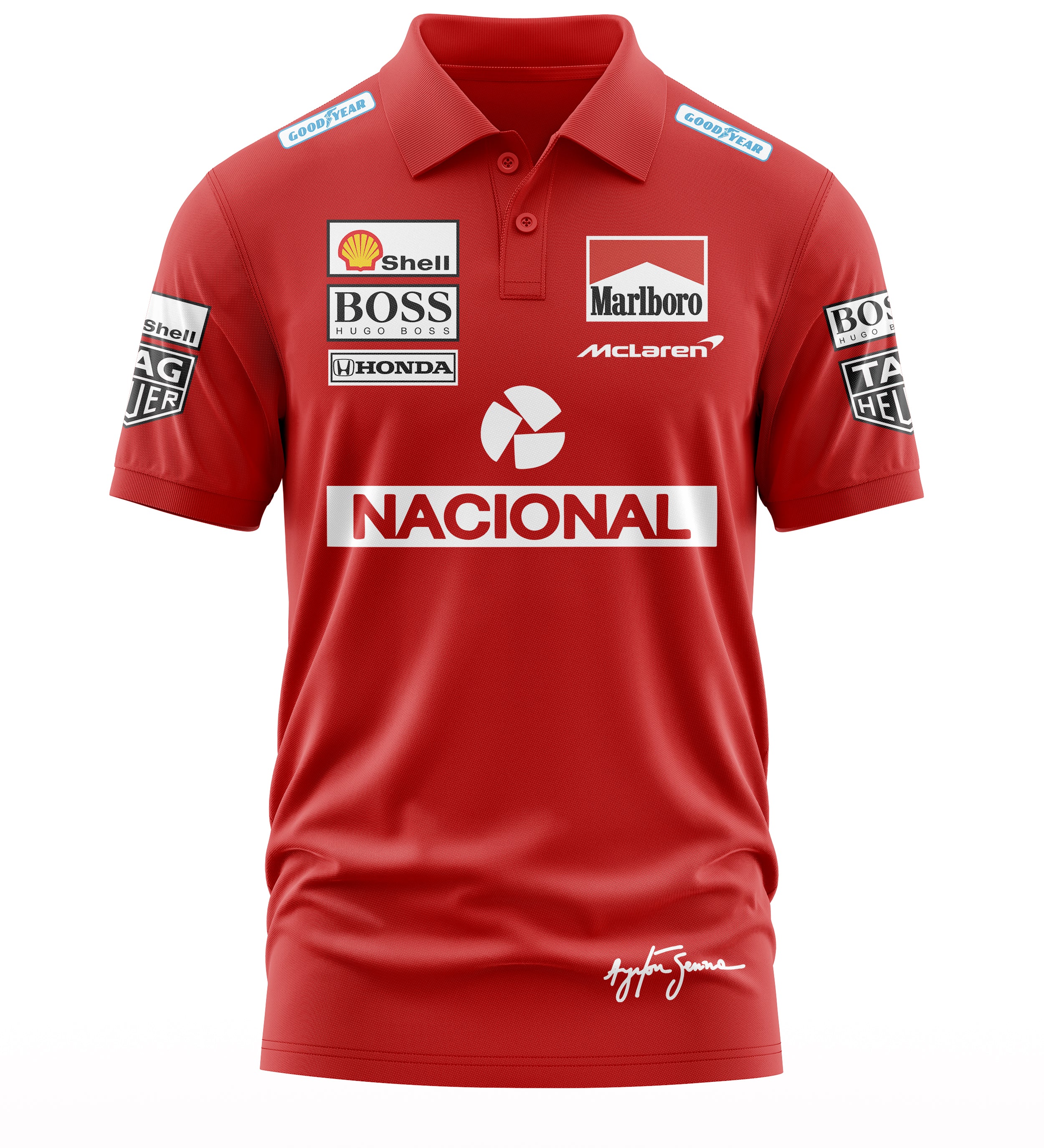 Playera Tipo Polo Deportiva AYRTON SENNA VINTAGE CLASSIC