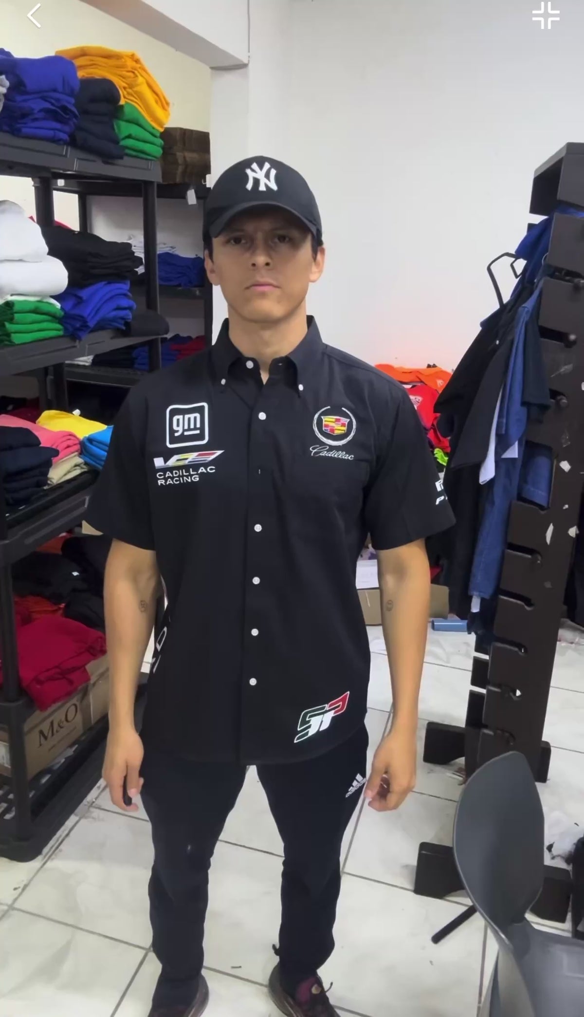 Camisa De Gabardina Manga Corta CHECO PERÉZ SP 11 Bordada